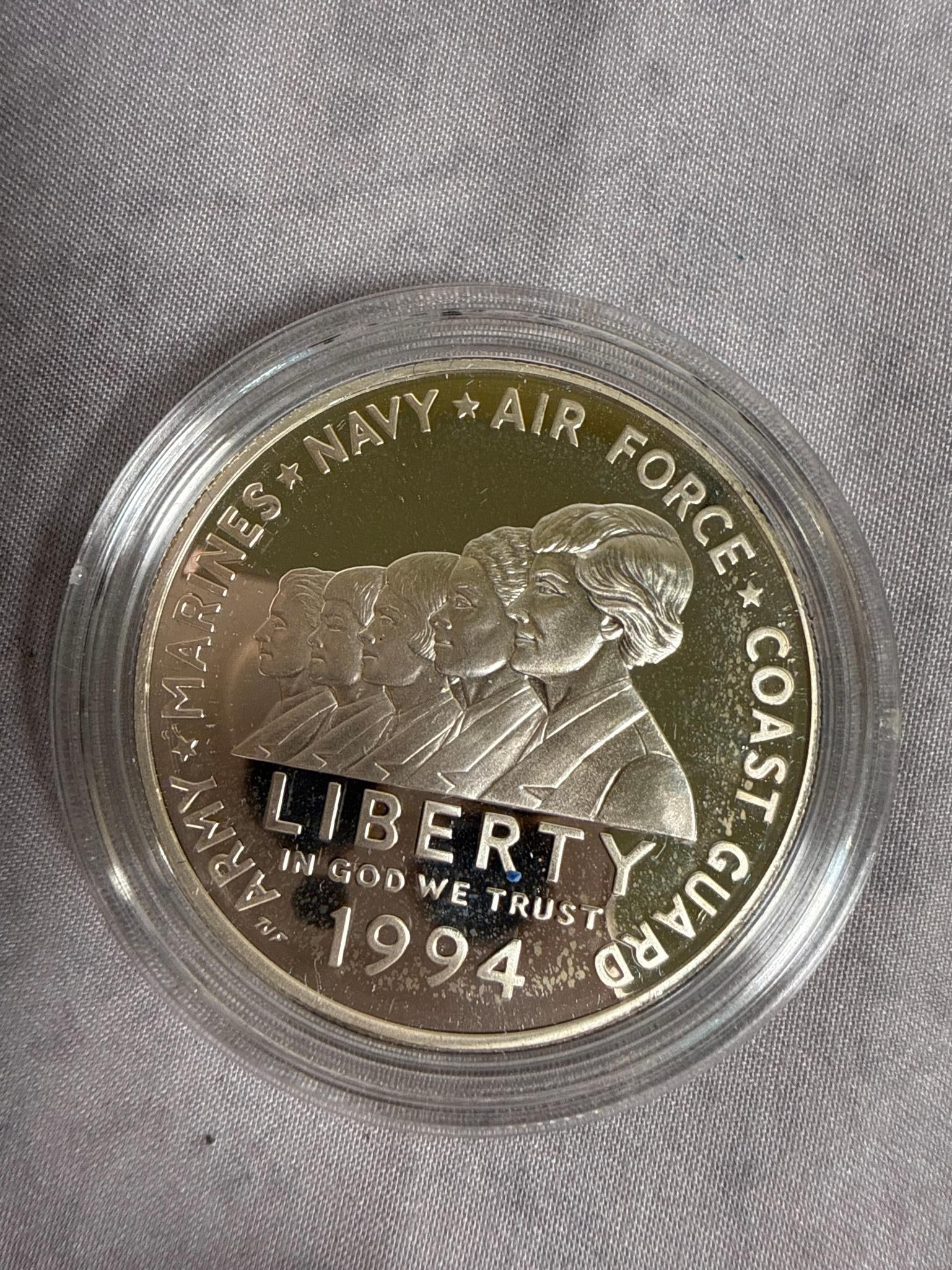 1994 U.S. Veterans Commemorative Silver Dollars Proof Set - 7