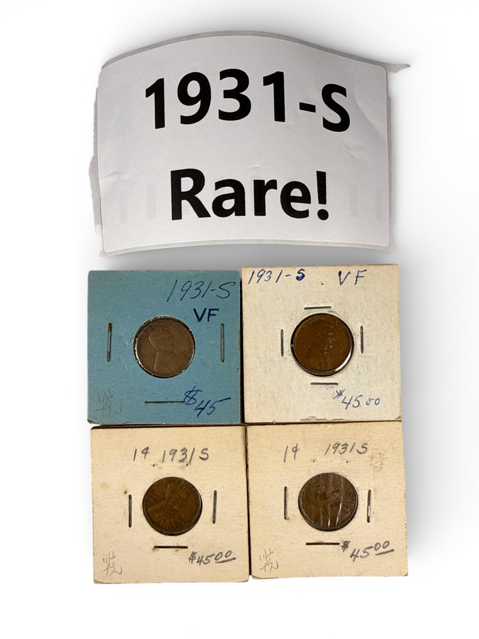 A Collection of US 1931-S Lincoln Wheat Cents (1 of 14)