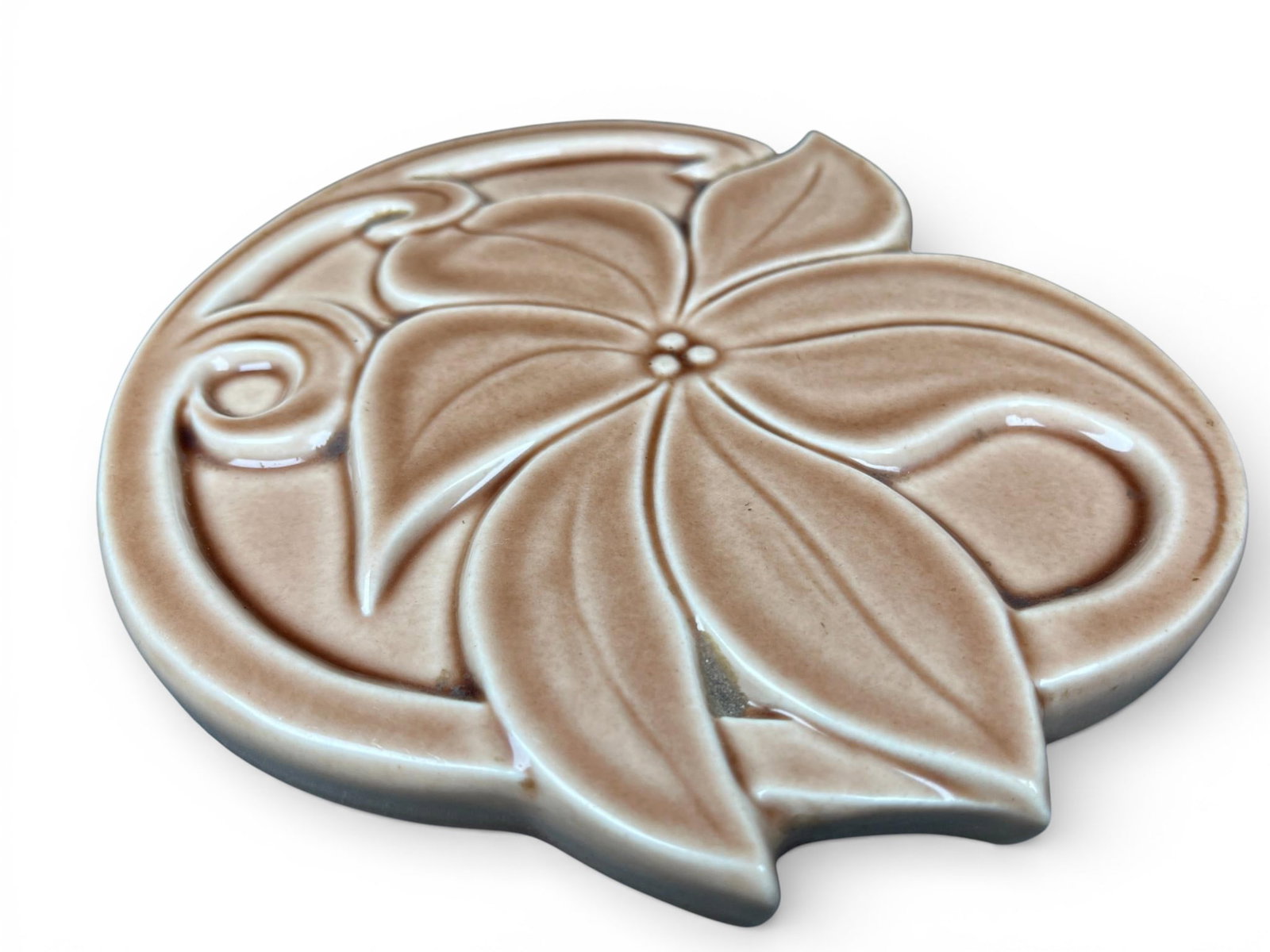 American Art Nouveau Rookwood Ceramic Trivet or Plaque with LIV Mark (1 of 8)