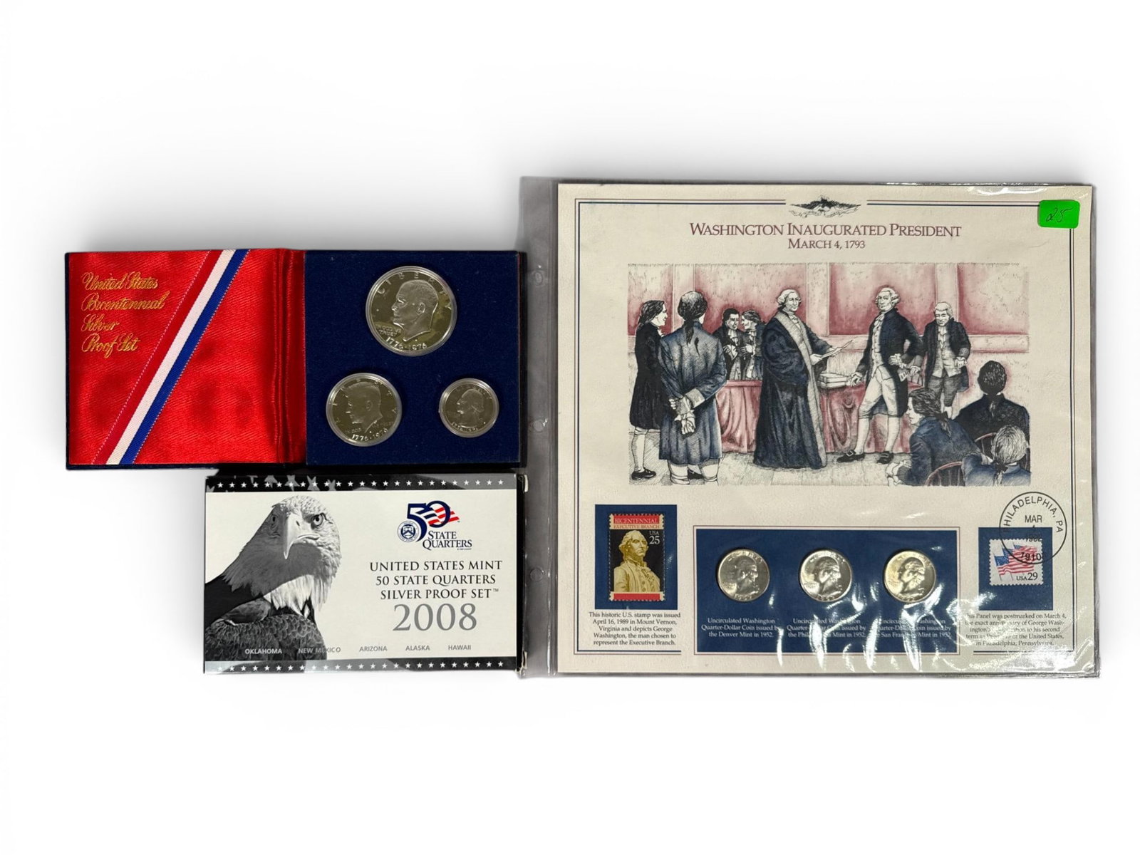 Silver Coin Group Lot 2008 Silver Quarters, 50s quarters, Bicentennial Silver Set (1 of 18)