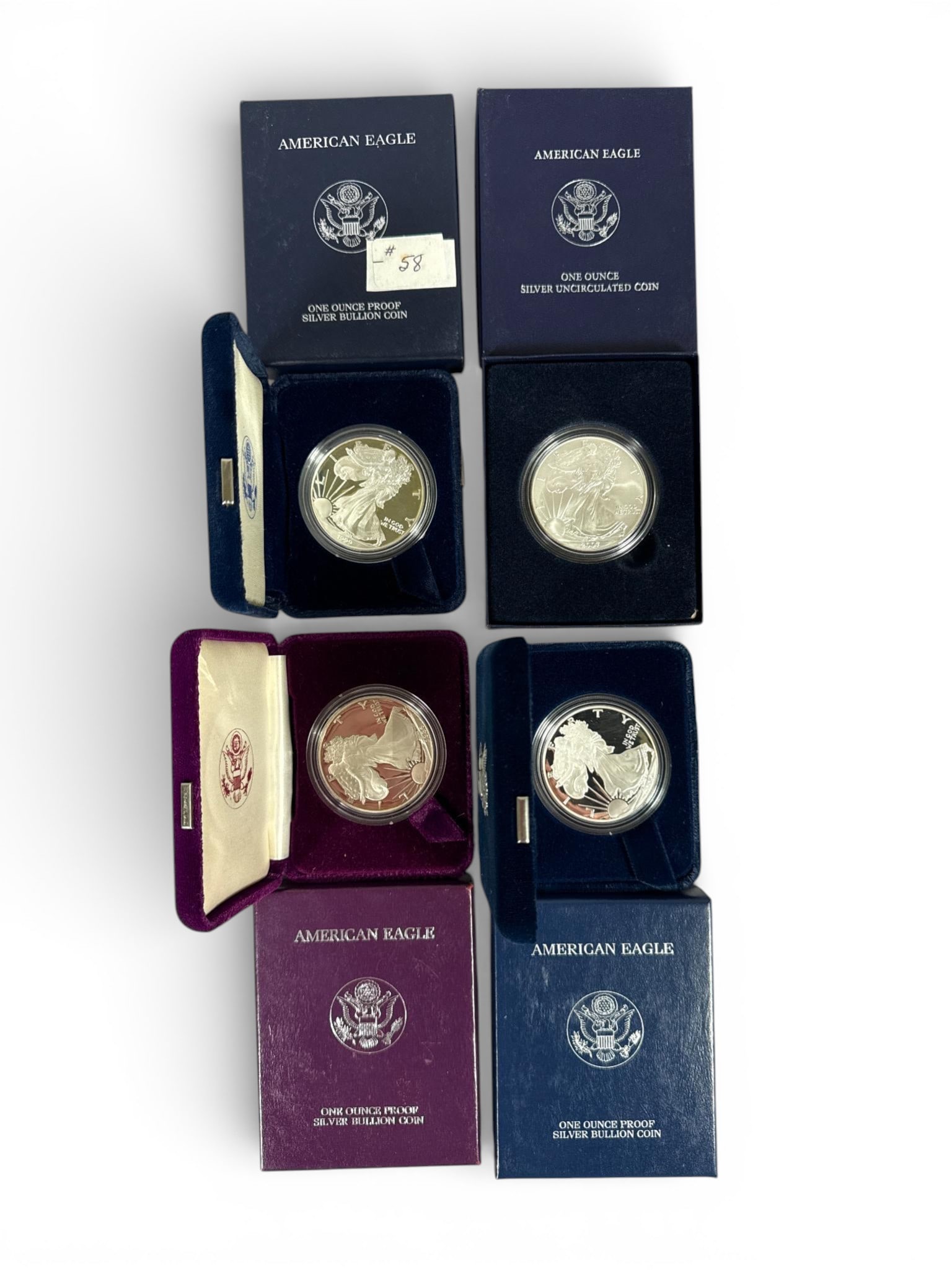 A group of American Eagle One Ounce Silver Bullion Coins (1 of 13)