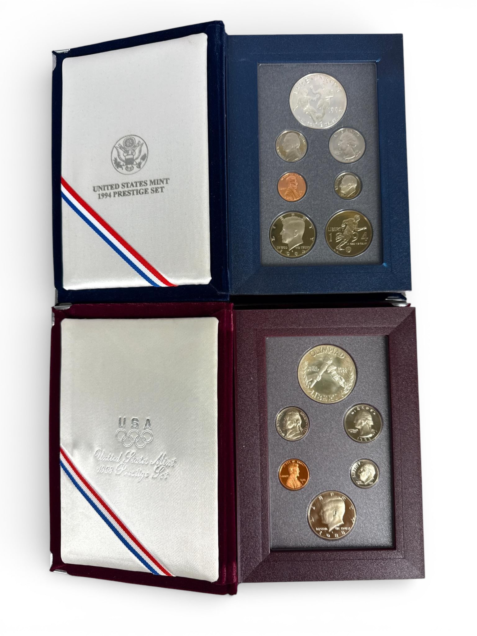 A group of US Mint Prestige Proof Set Items, 1988 and 1994 (1 of 16)