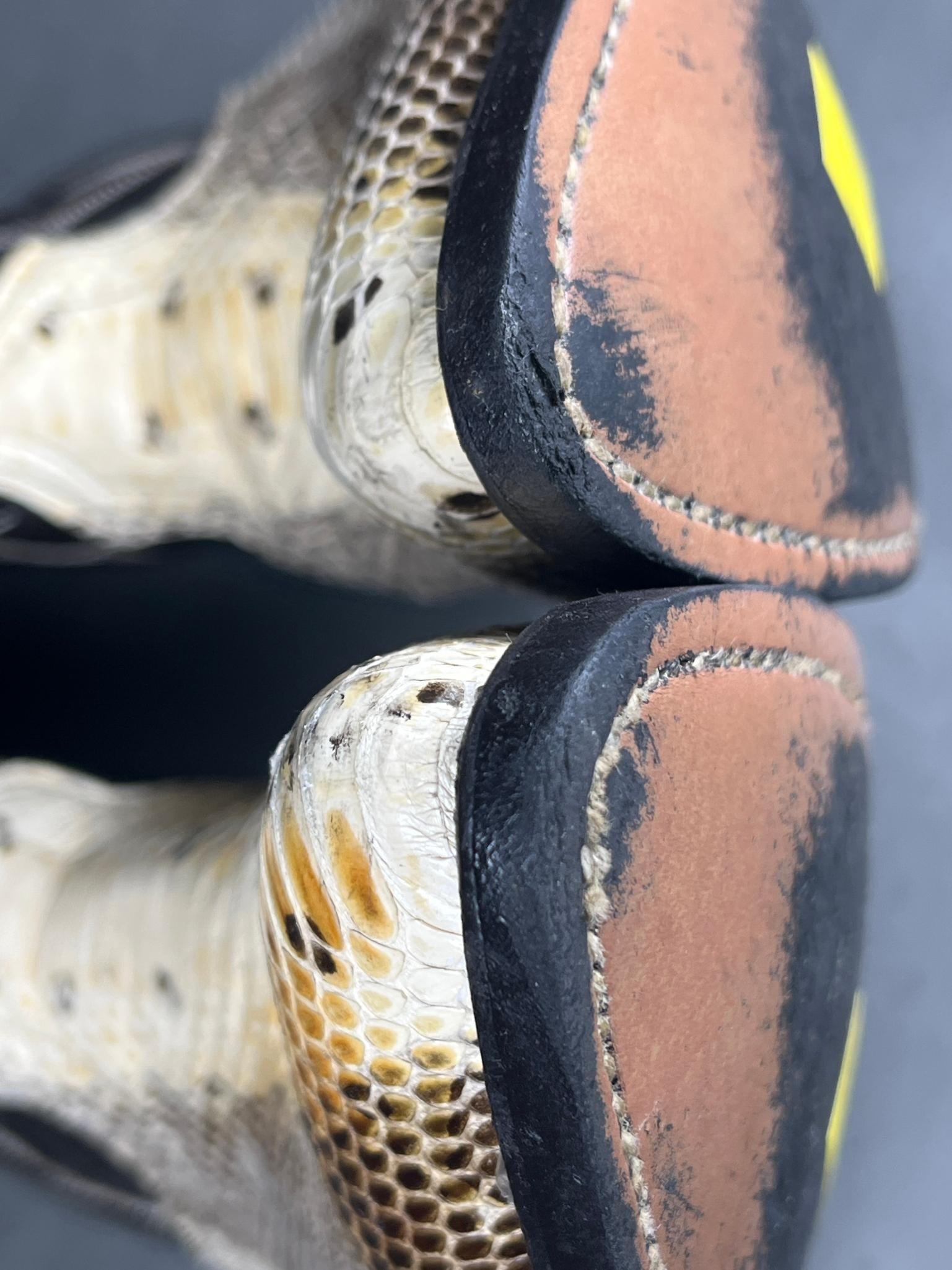 Men's Python Western Boots, Pointed Toe - 7