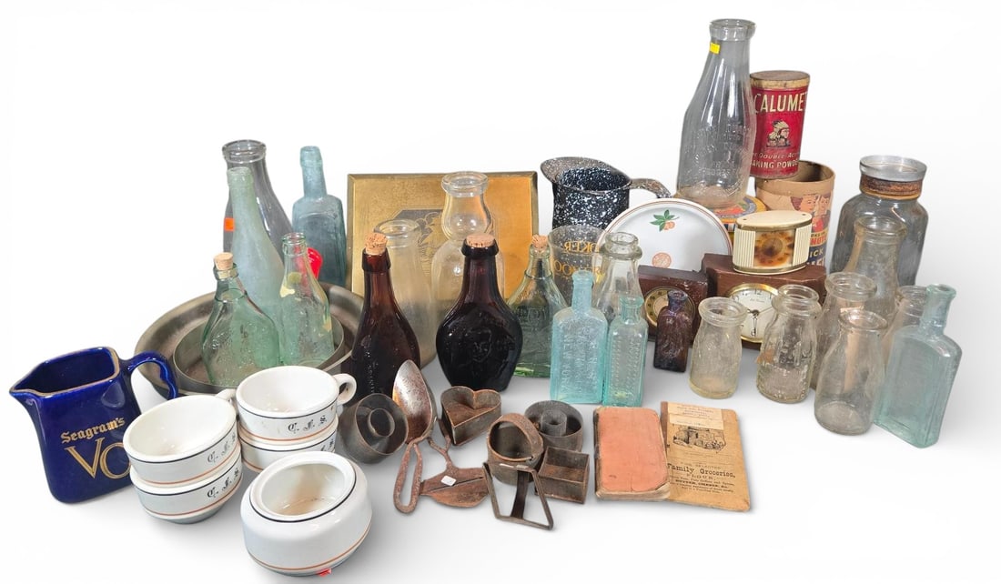 A group of Vintage and Antique Household, Pharmaceutical, and Commercial Objects (1 of 18)