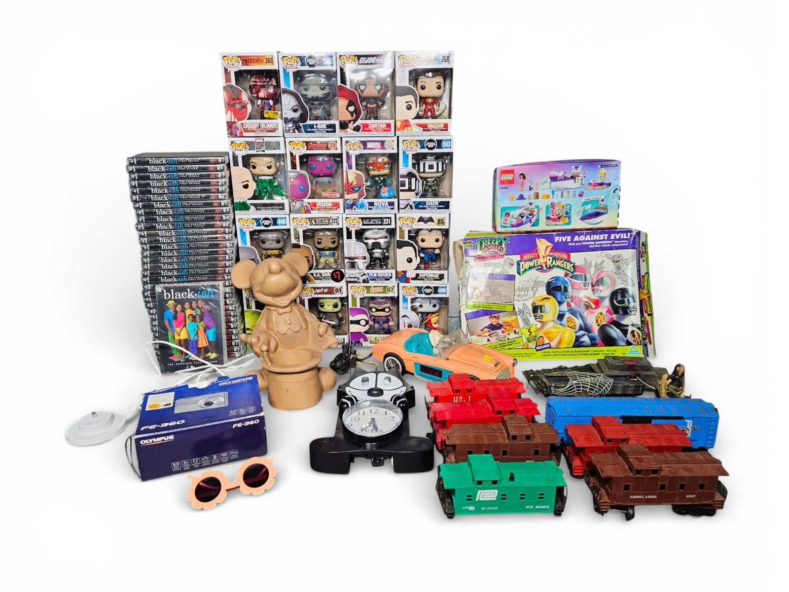 A group of Pop Culture Collectibles, Media, and Electronics (1 of 18)