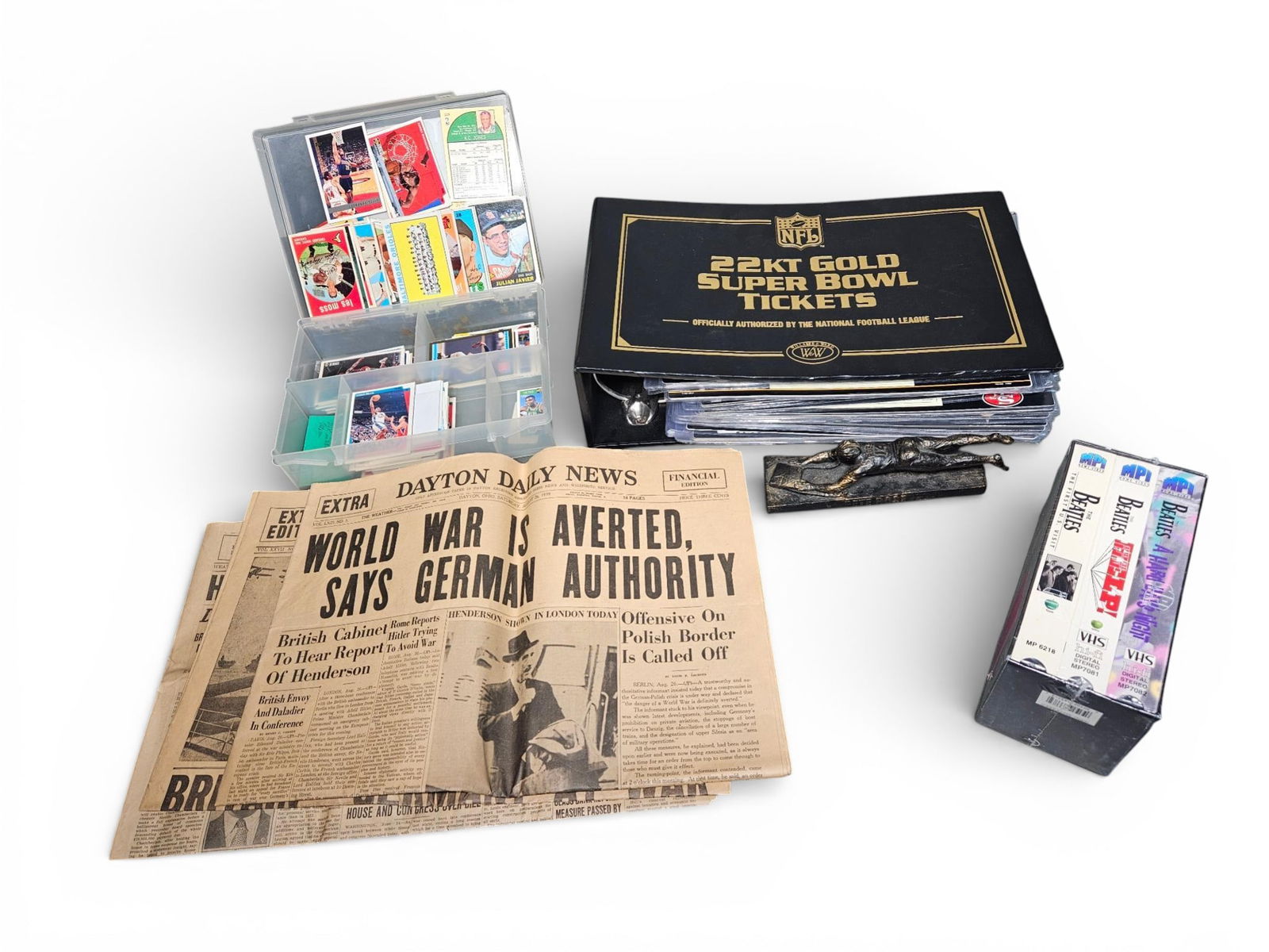 A Diverse Collection of Sports Memorabilia, Historical Newsprint, and Media (1 of 11)