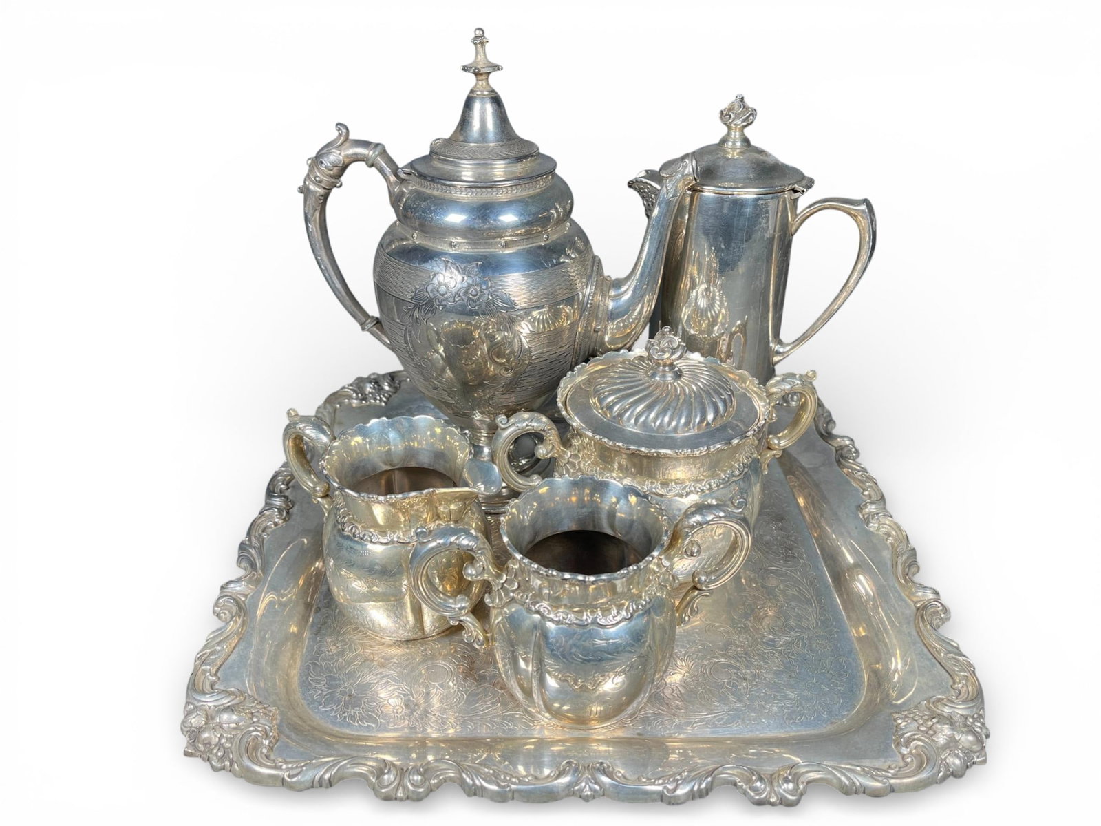 A Wilcox International Silver Co. Silver-Plated Tea and Coffee Service (1 of 20)