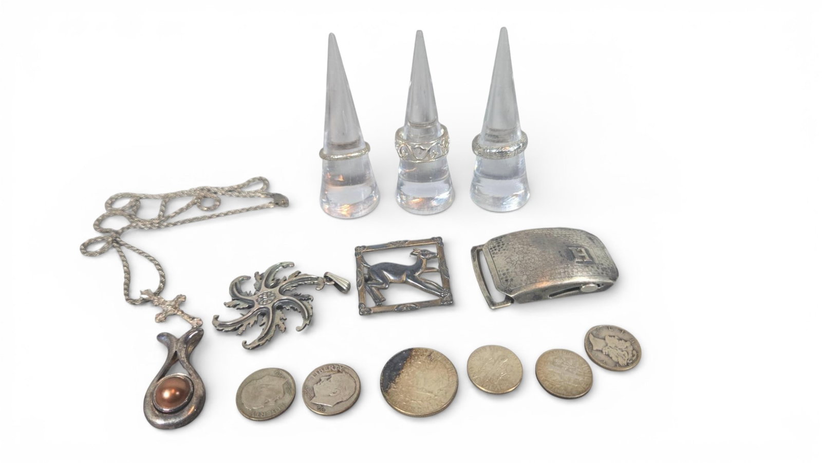 Sterling Silver Jewelry and United States Silver Coins (1 of 20)