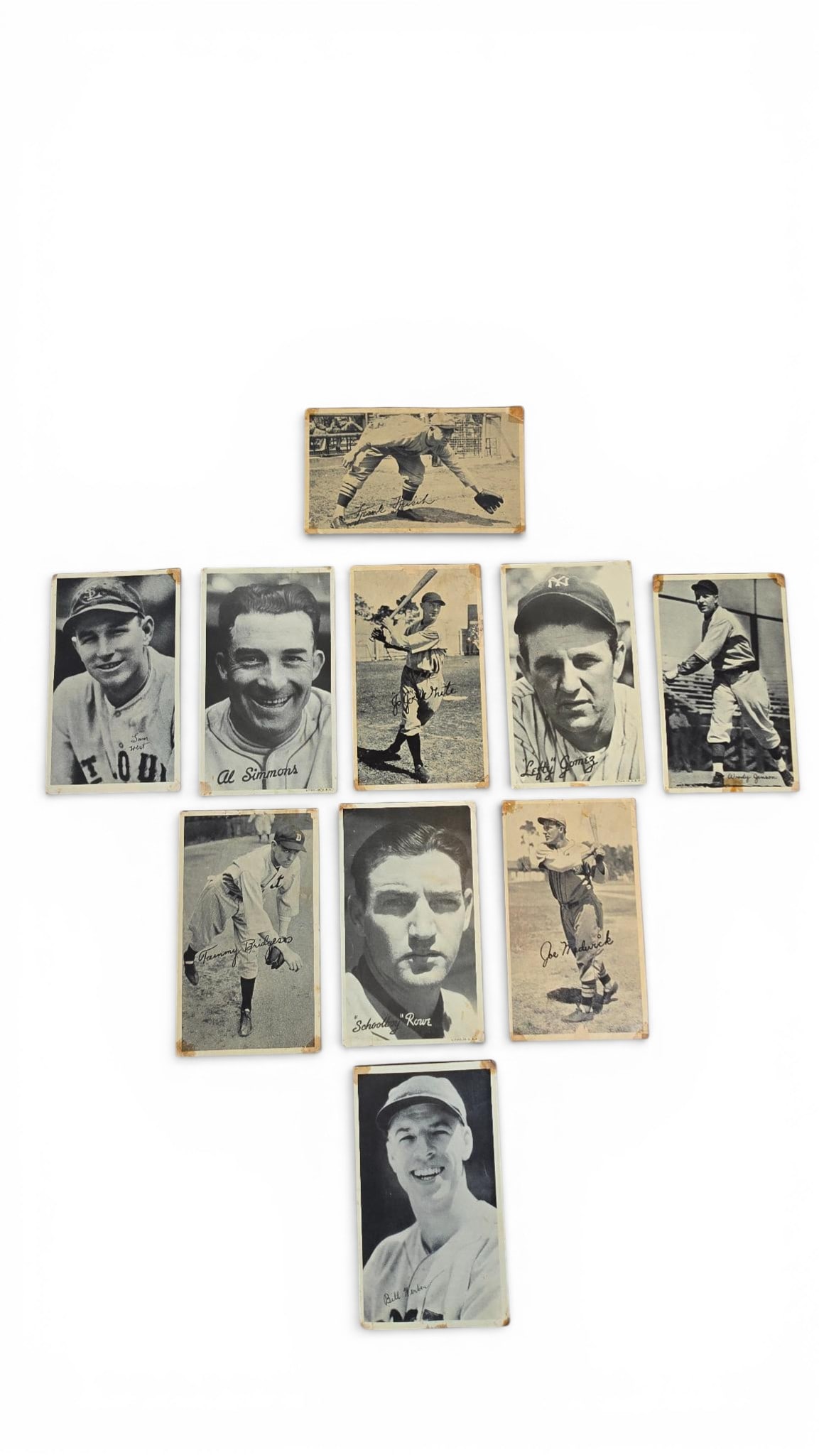 A Collection of Vintage Black and White Baseball Cards of 1930s Players (1 of 15)