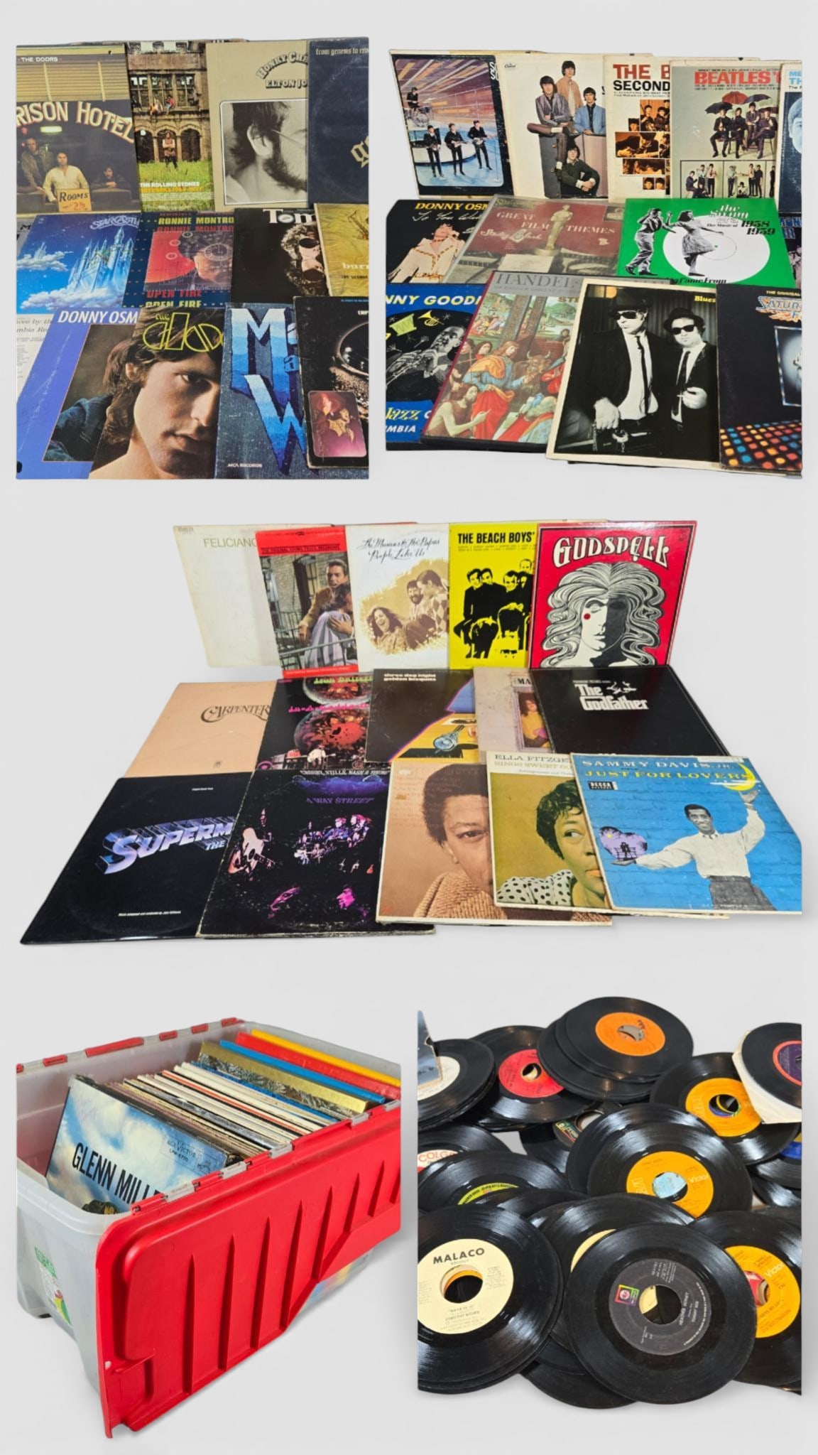 Collection of Individually Displayed Vintage Vinyl LPs, Records and Inch Singles (1 of 20)