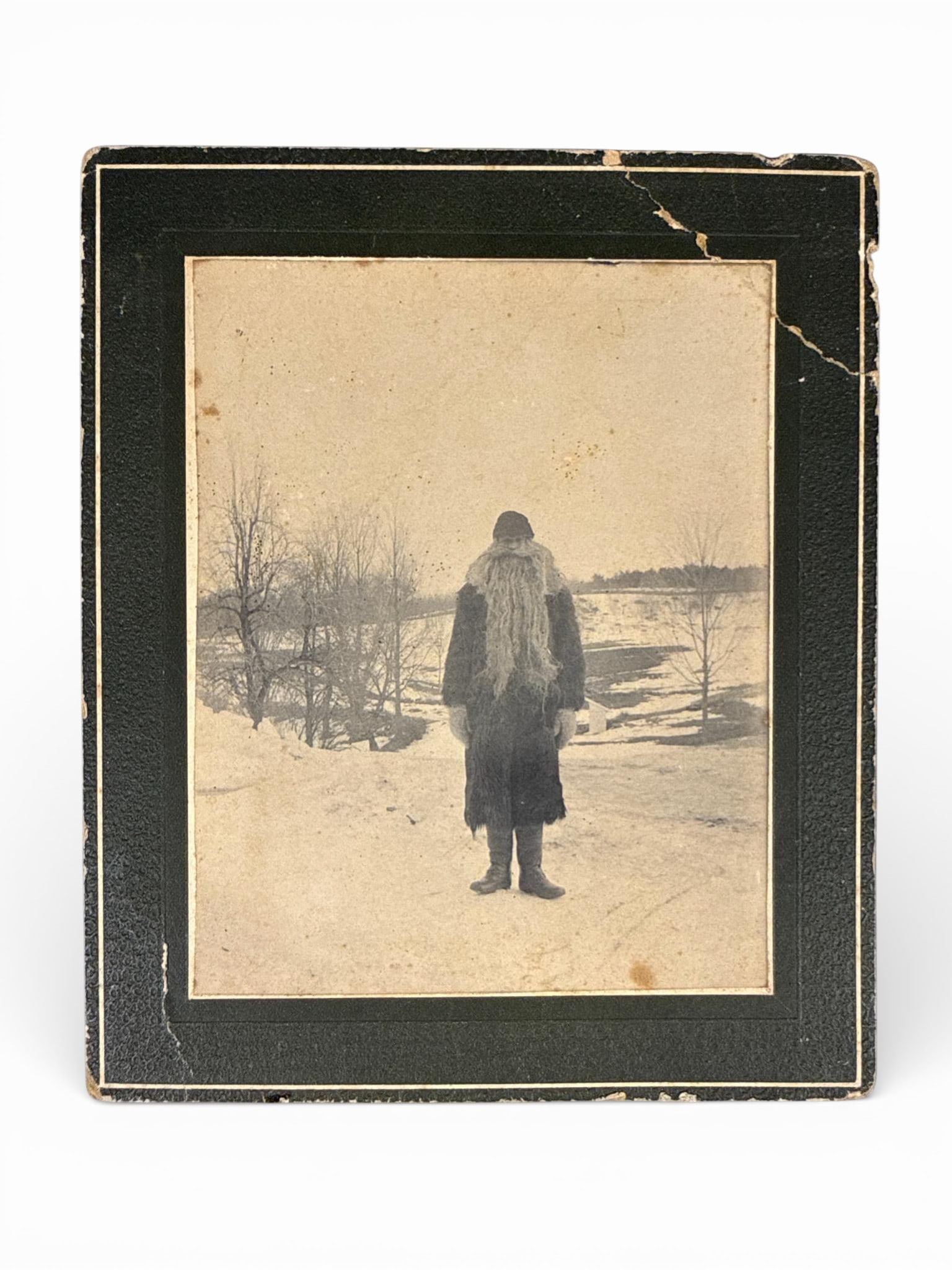 Early 20th Century Cabinet Card Photograph of Charles F. Gale in Snowy Landscape (1 of 10)
