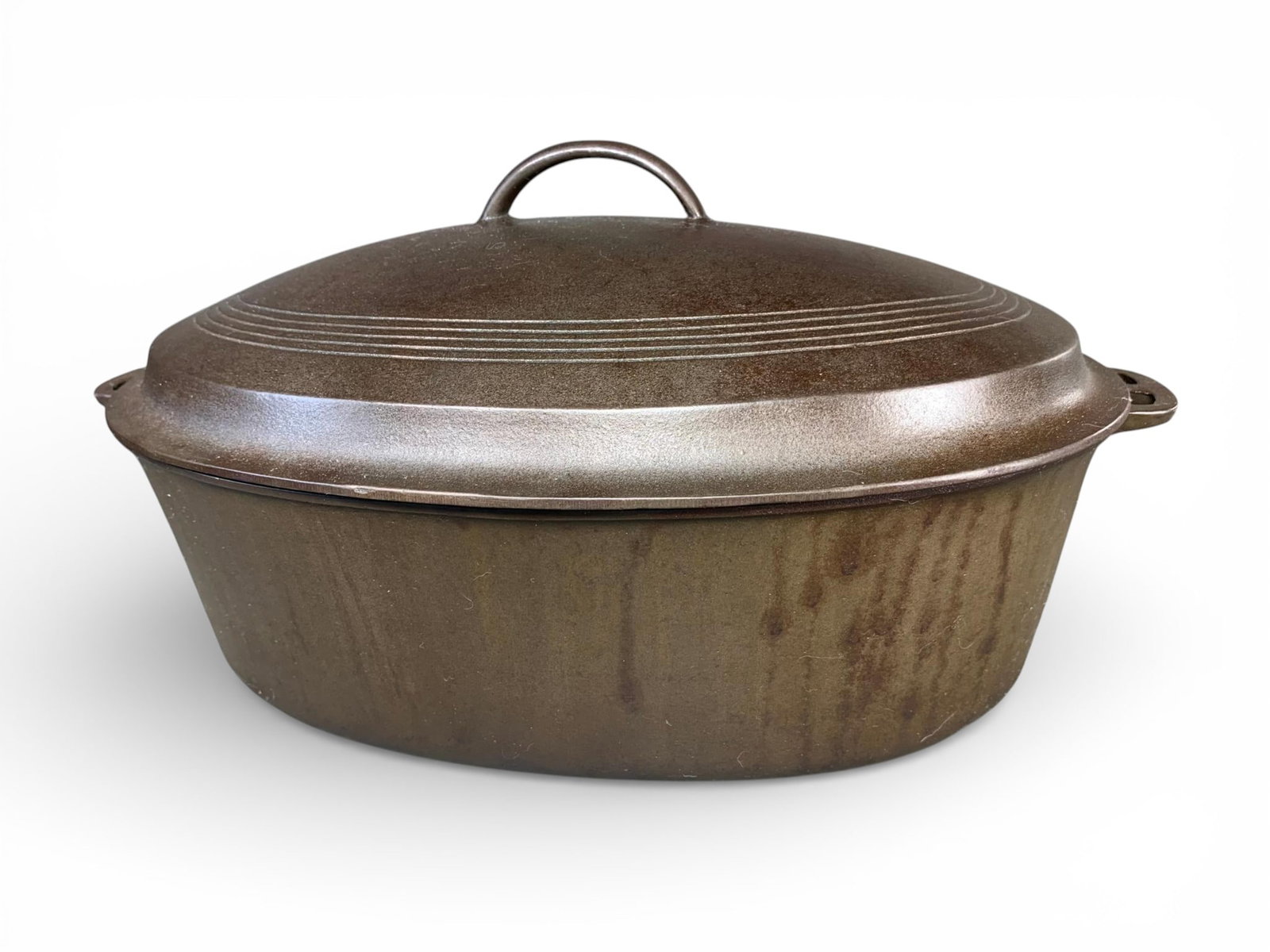 Wagner Ware Cast Iron Oval Roaster Set with Drip Lid No. 1237/ (1 of 11)