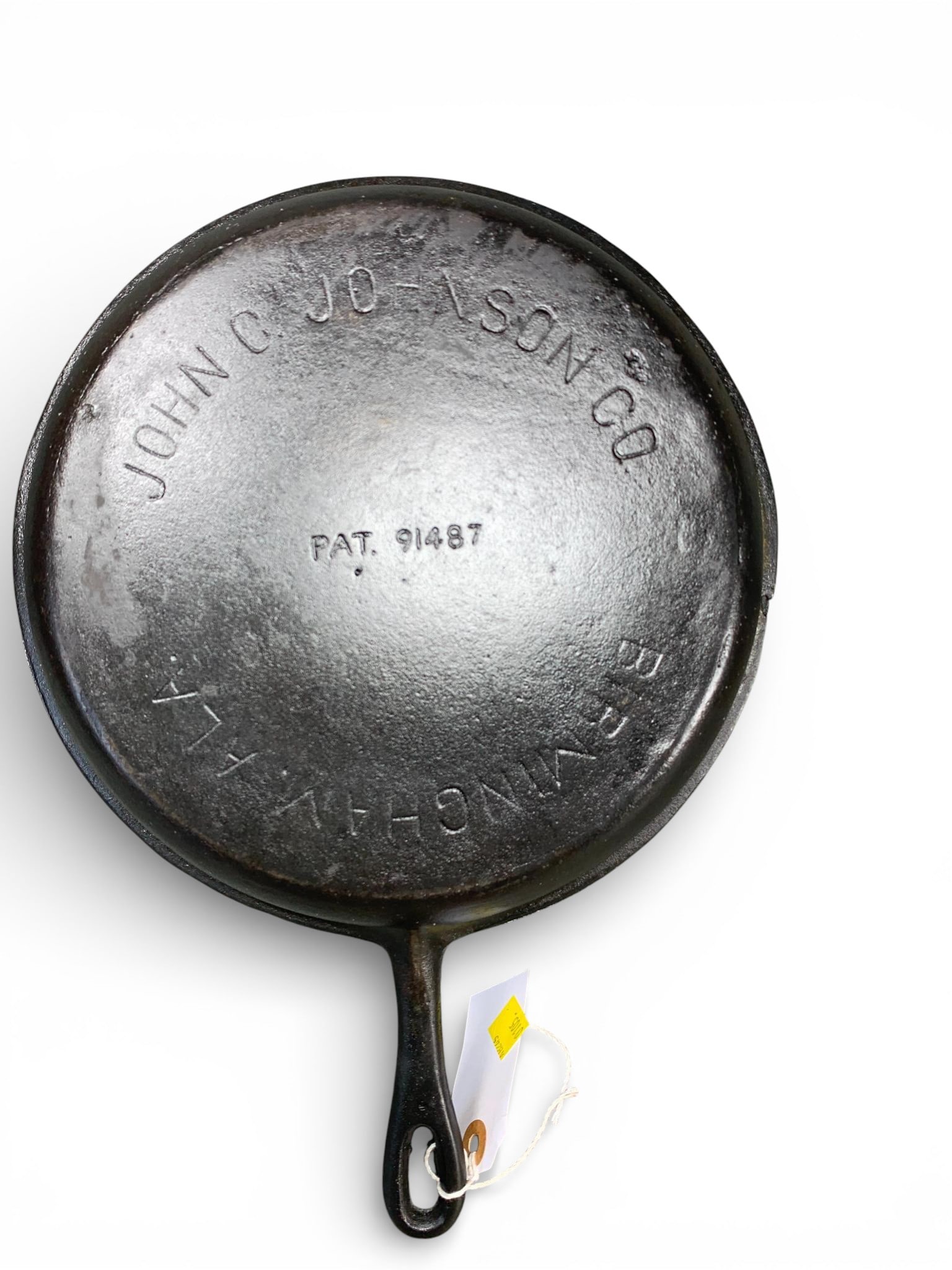 Vintage John C. Johnson Co. Cast Iron Skillet Birmingham Alabama PAT. (1 of 9)