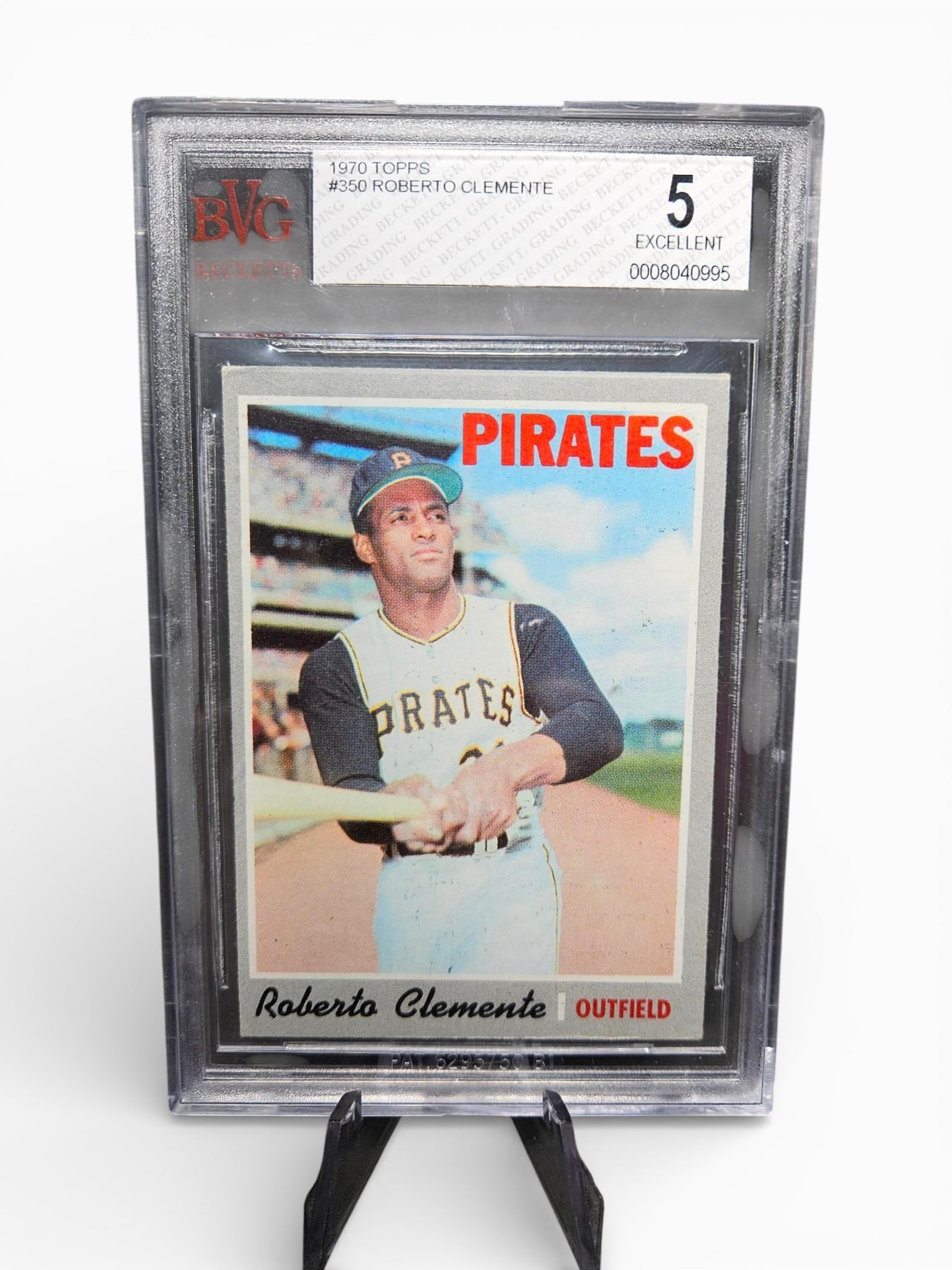 1970 Topps Roberto Clemente #350 Graded BVG Excellent (1 of 2)