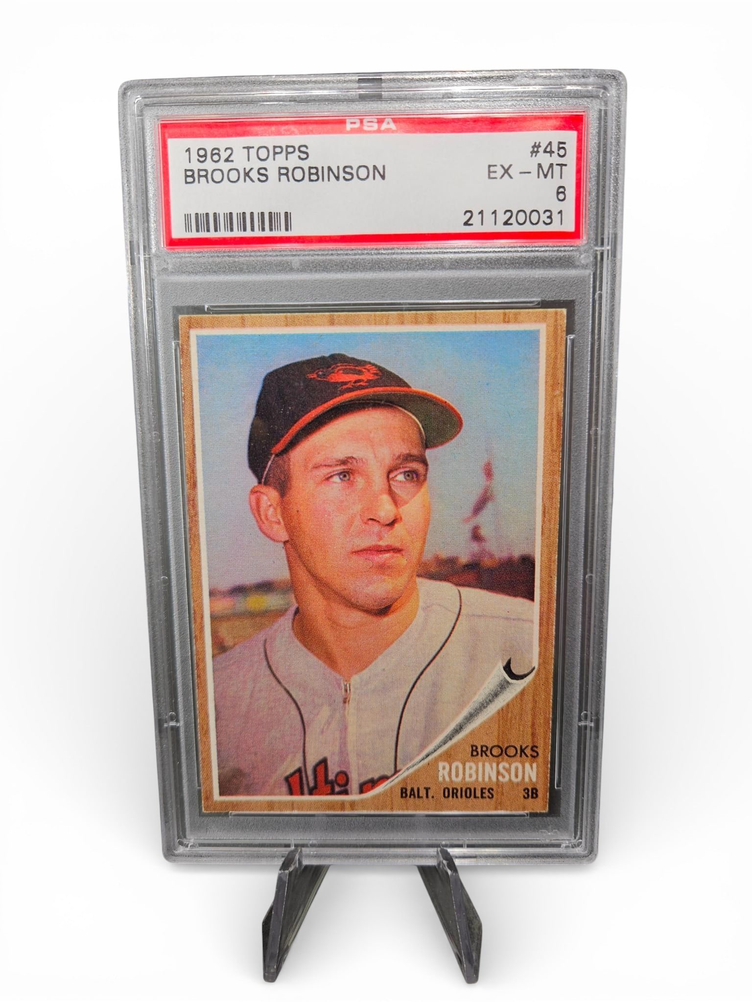 1962 Topps Brooks Robinson Baseball Card Number 45 Graded PSA 6 (1 of 2)