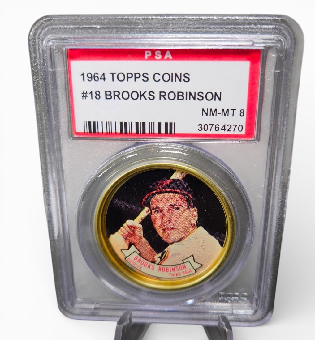 1964 Topps Coins #18 Brooks Robinson PSA NM-MT 8 (1 of 3)