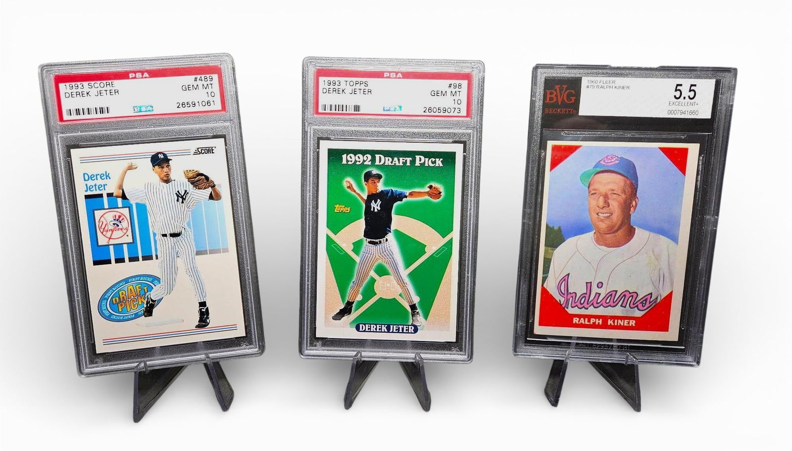 Graded Baseball Cards featuring 1993 Derek Jeter Rookie Issues (1 of 7)