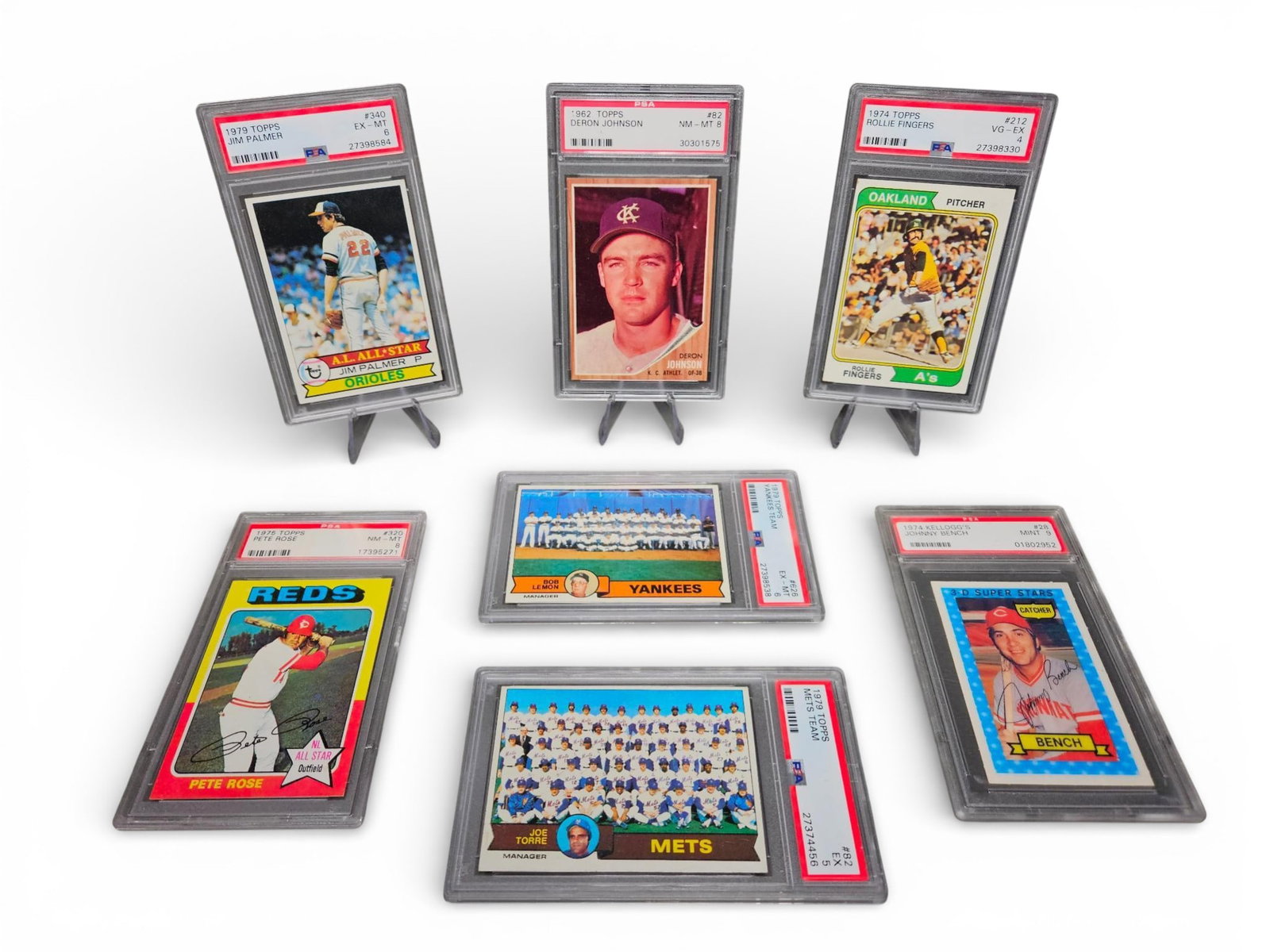 PSA Graded Vintage Baseball Trading Cards, Featuring Hall of Famers (1 of 15)