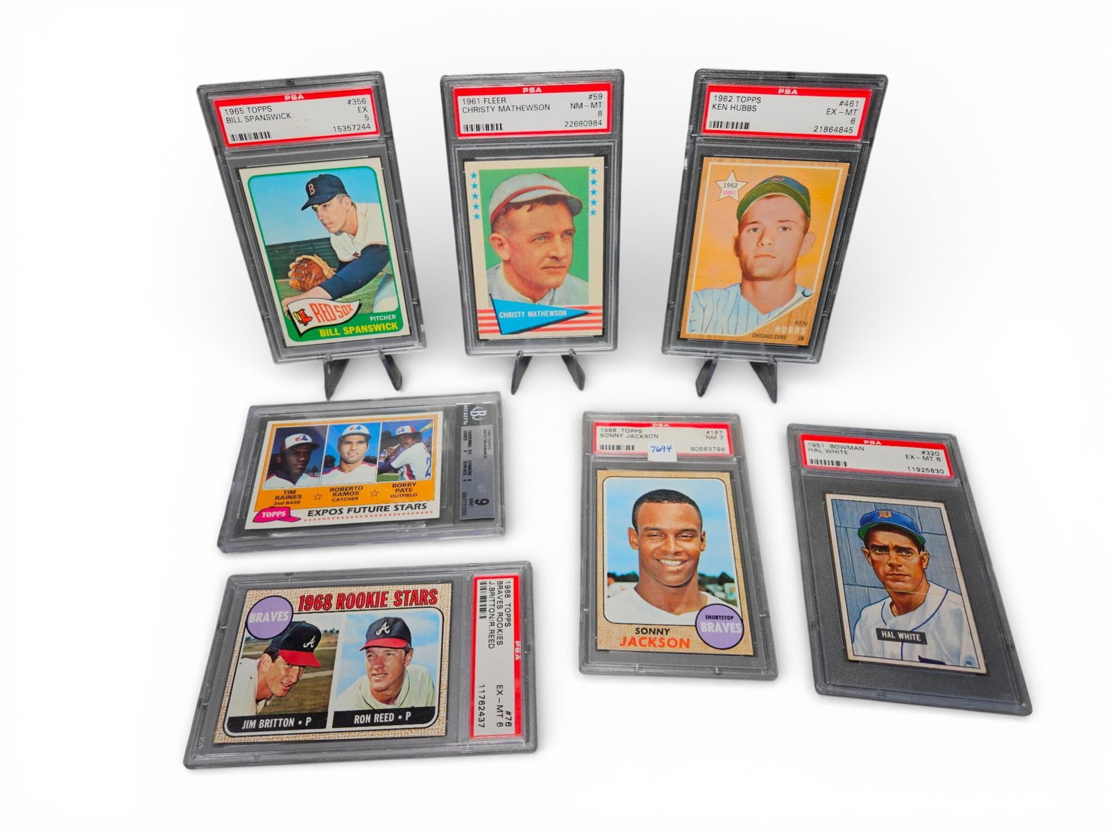 Graded Vintage and Modern Baseball Trading Cards, 1951-1980: Professionally graded baseball trading cards spanning the years 1951 through 1980. cards are encapsulated and graded by Professional Sports Authenticator (PSA), and card is graded by Beckett Certified