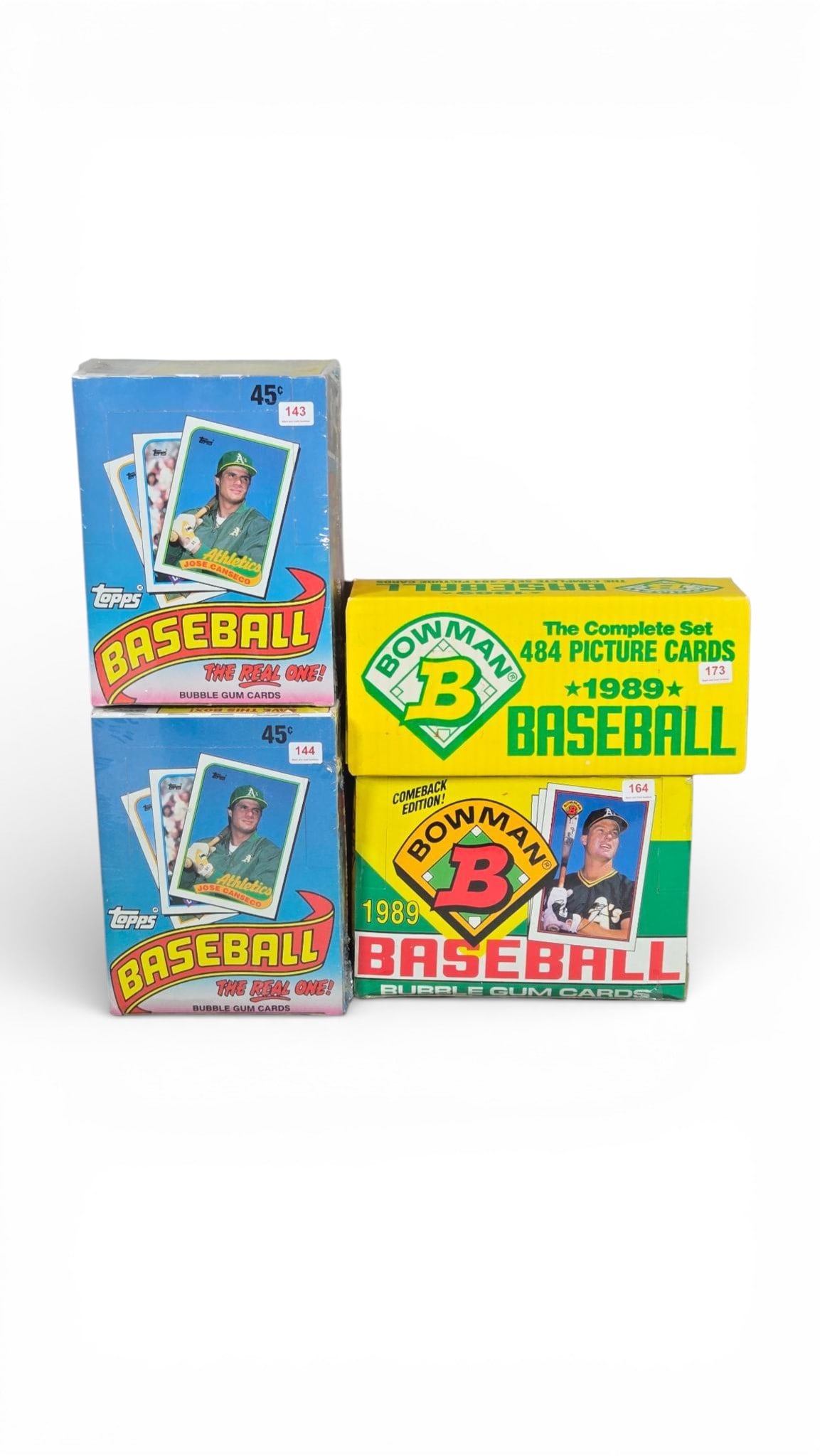A group of Factory Sealed Vintage Baseball Trading Card Boxes, Topps and 1989 Bowman (1 of 4)
