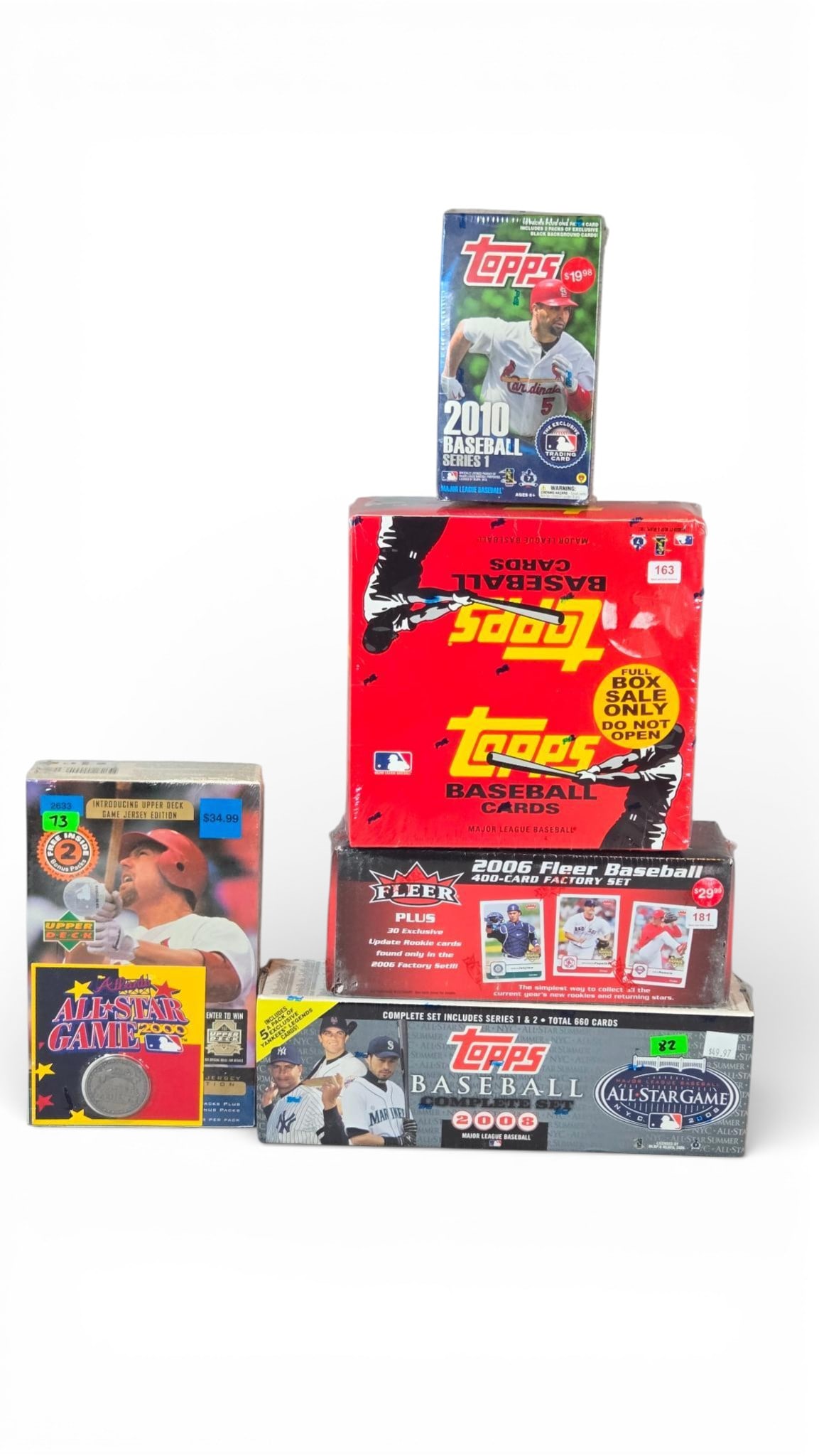 A group of Factory Sealed Major League Baseball Trading Card Boxes and Sets (1 of 6)