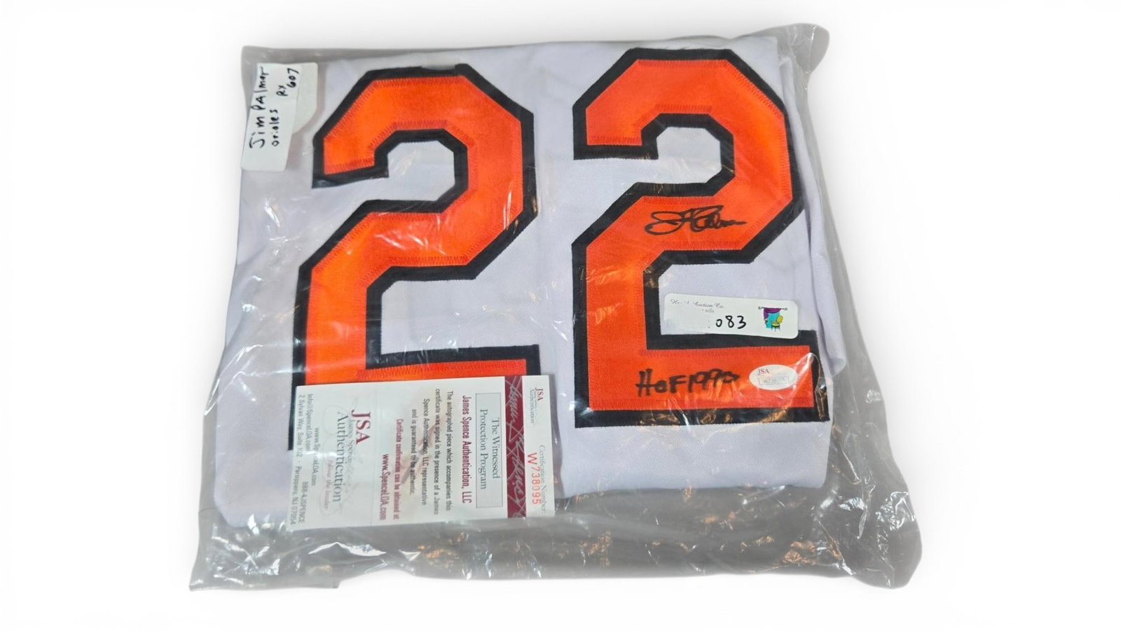 Jim Palmer Signed Baltimore Orioles White Baseball Jersey JSA Authenticated (1 of 6)