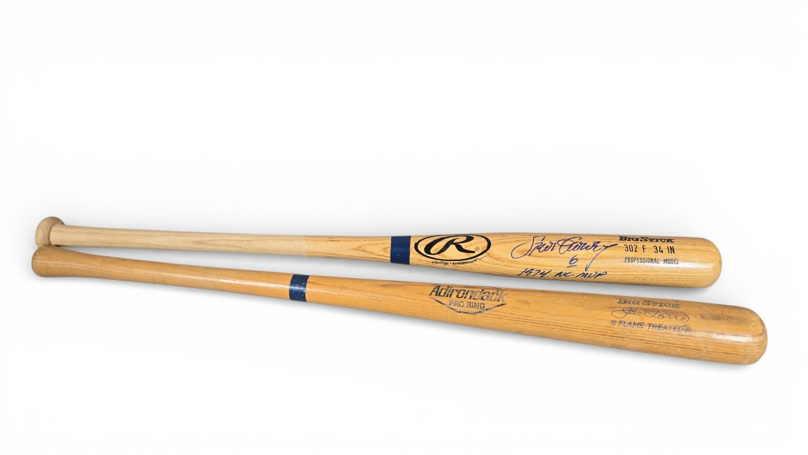 Signed and Stamped Professional Model Baseball Bats, Rawlings and Adirondack (1 of 3)