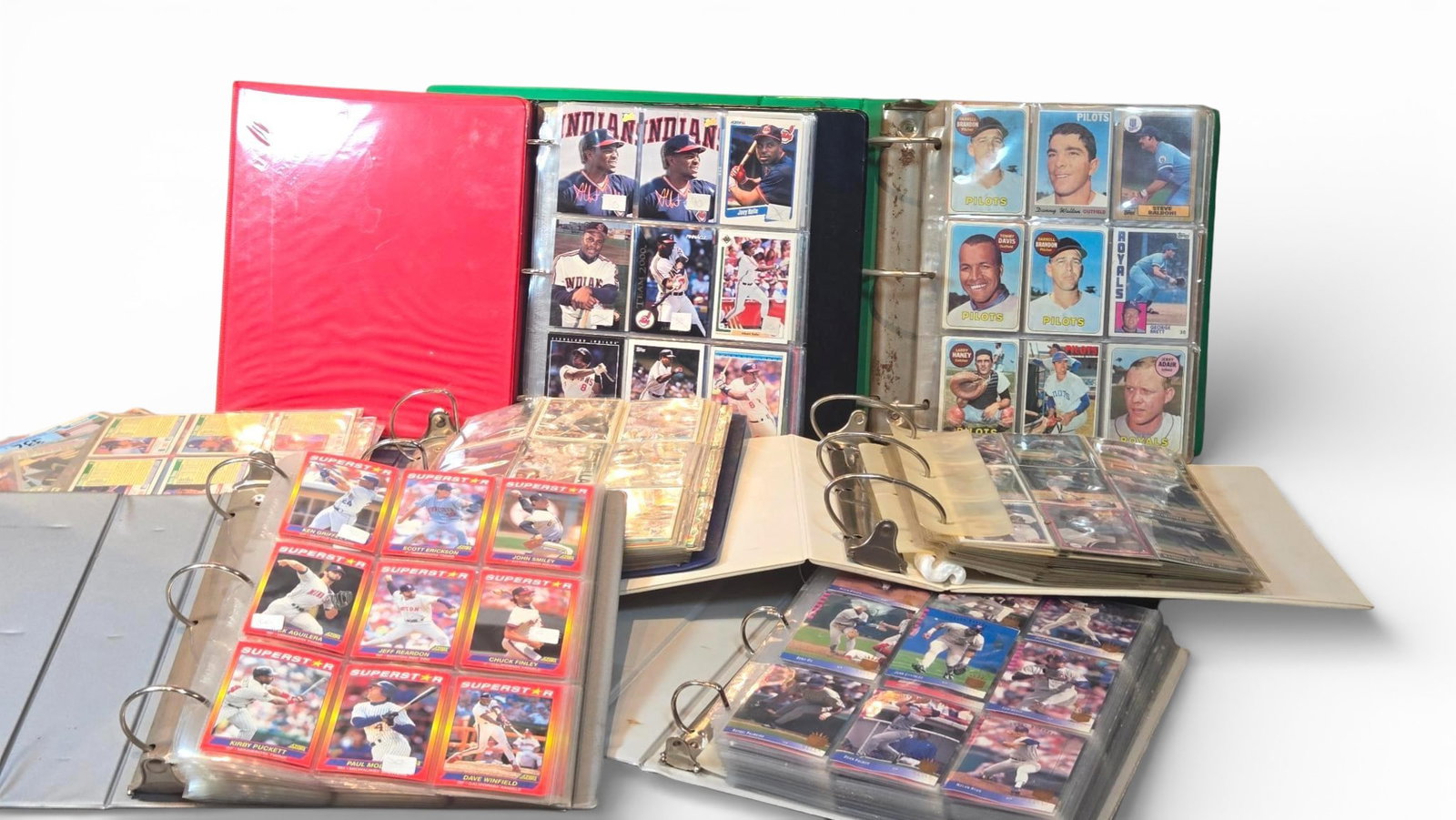 A group of Binders of Vintage Baseball Trading Cards (Late 1980s-1990s) (1 of 18)