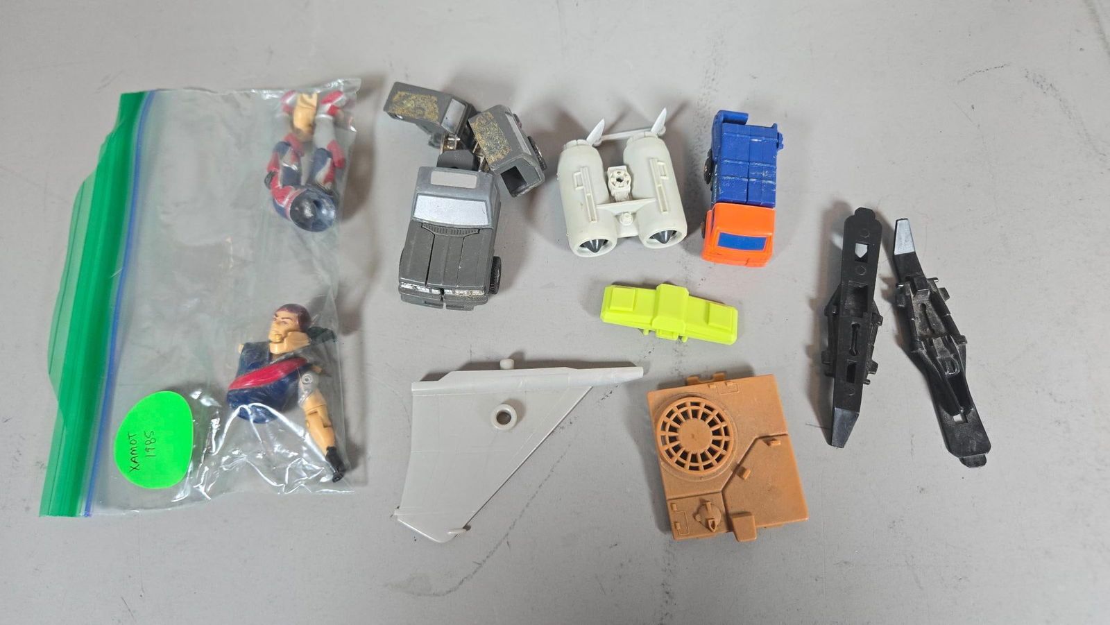 A group of Individually Bagged Vintage G.I. Joe Action Figures and Collector Cards - 11