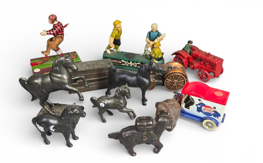 A group of Cast Iron and Cast Metal Banks, Figures, and Toys (1 of 20)