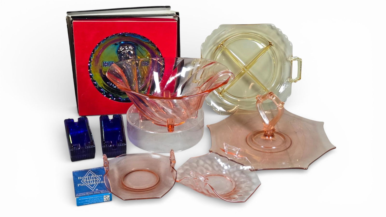 Mixed Lot of Depression Era Pressed Glass and Collector Items including L.E. Smith Carnival (1 of 18)