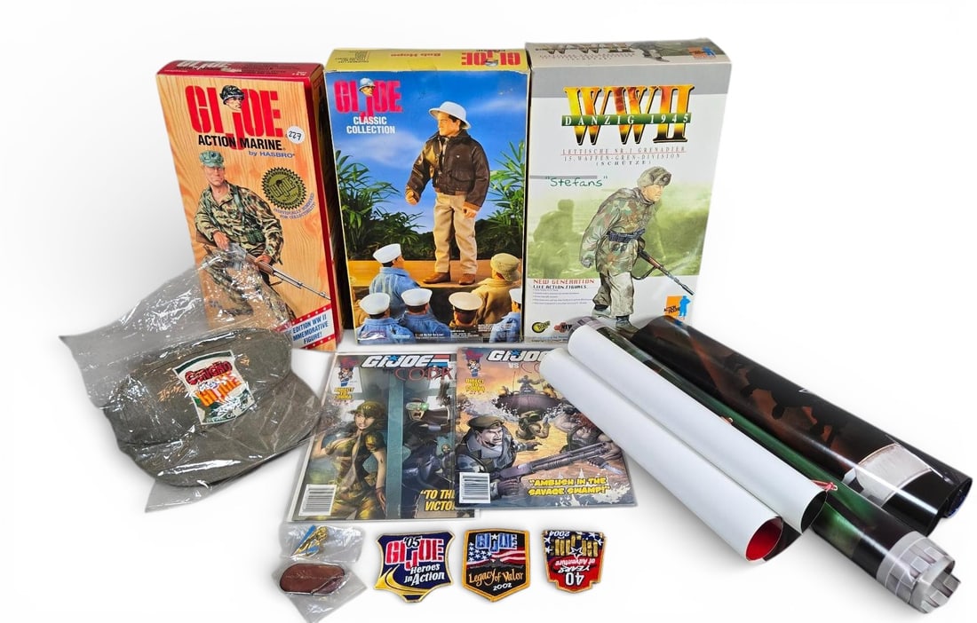 A group of G.I. Joe and Military Memorabilia Items, including the Hasbro Heroes Figure (1 of 20)