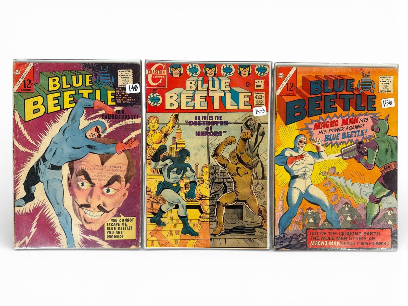 A group of Silver Age Blue Beetle Comics Charlton Comics Group (1 of 4)