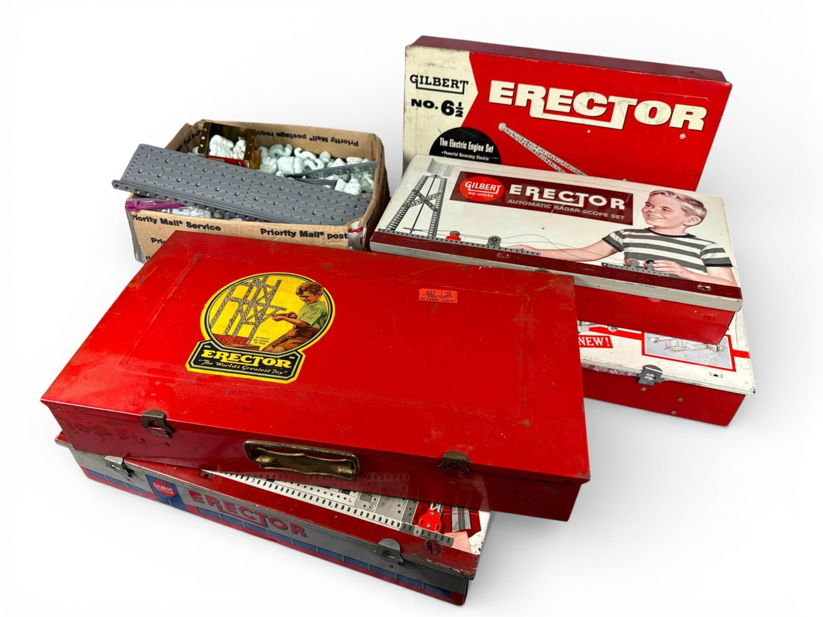 A Collection of Vintage A.C. Gilbert Erector Sets (1 of 13)