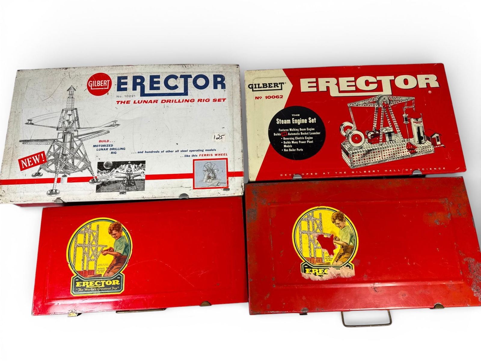 A Collection of Vintage A.C. Gilbert Erector Construction Sets (1 of 9)