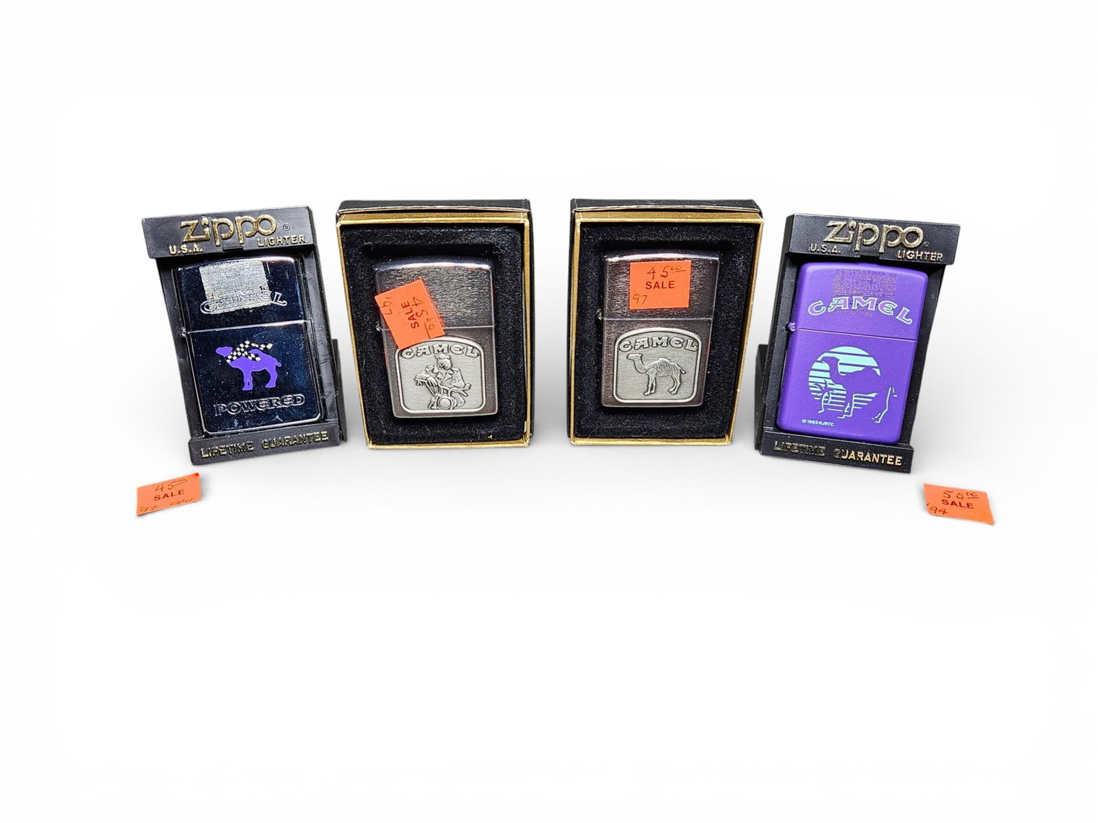 Vintage Zippo Camel Joe Motorcycle and Tombstone Lighters (1 of 16)