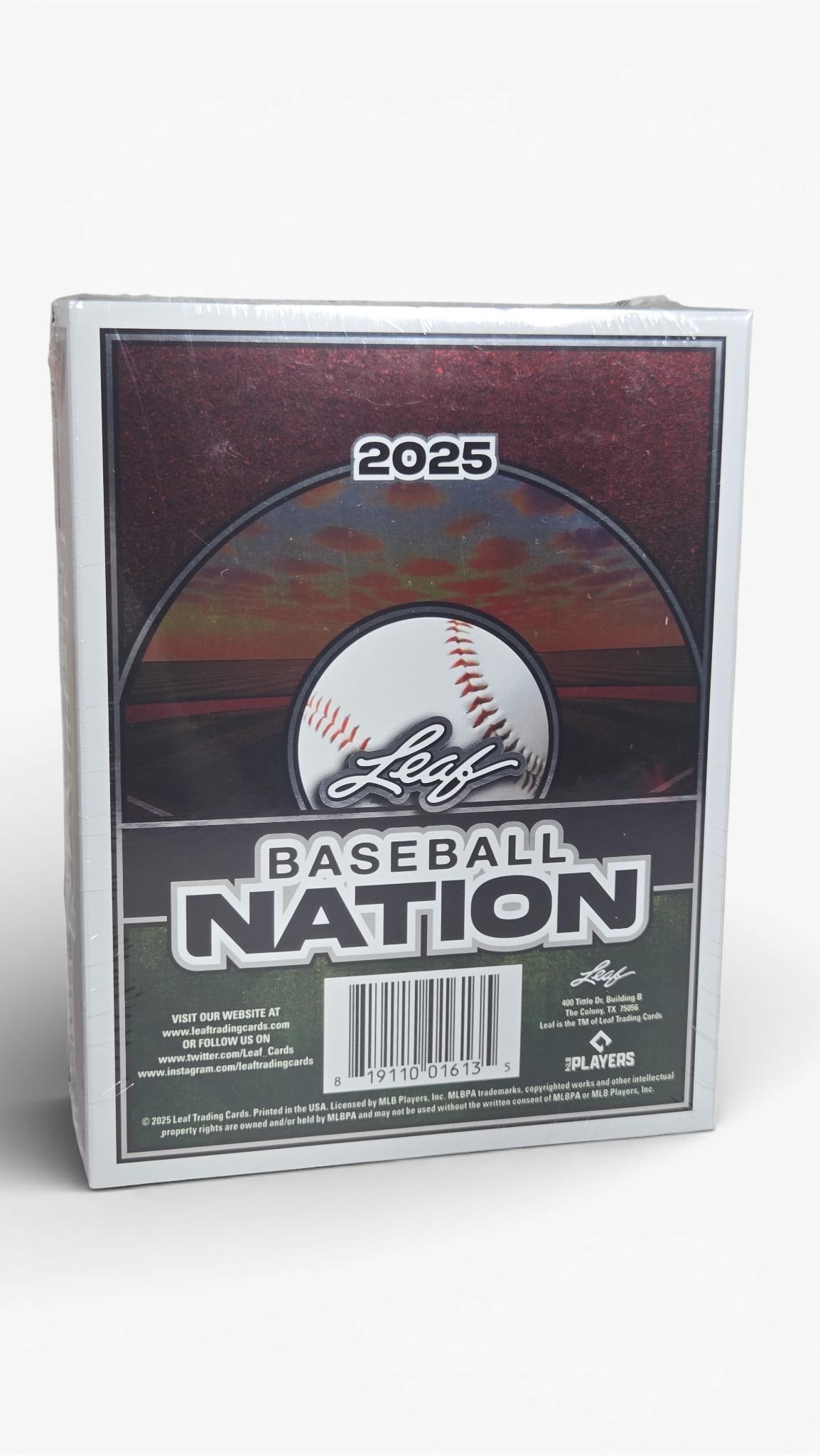 2025 Leaf Baseball Nation Sealed Hobby Box 6 autographs: 12 cards in box. Burns in-house shipping is available. Pick up is Saturday, Feb. 28 from 10 am to 4 pm at our gallery in Lancaster, Ohio 43130 or we will provide in-house shipping for this item. We wi