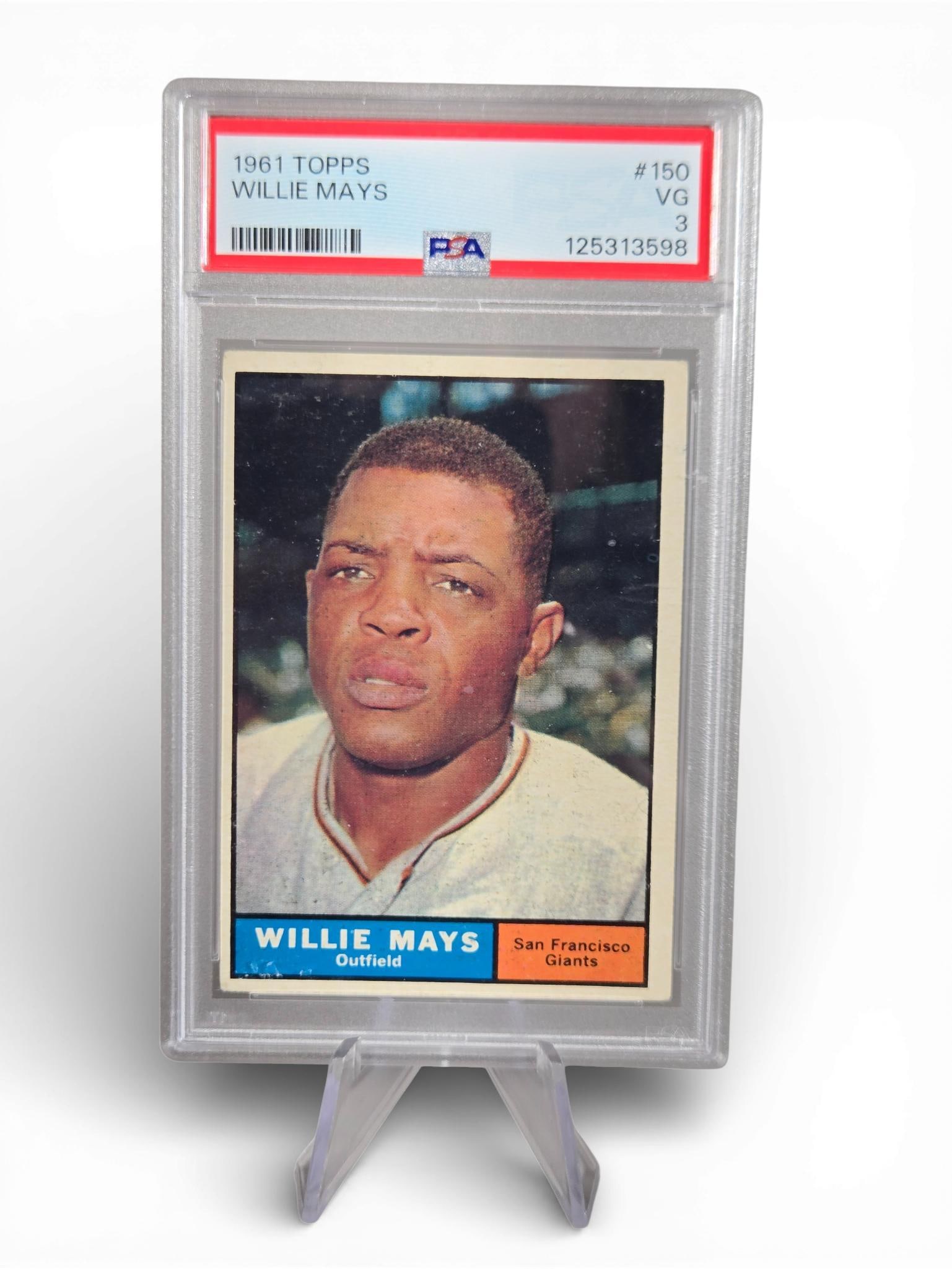 Willie Mays 1961 Topps PSA/ VG (1 of 4)