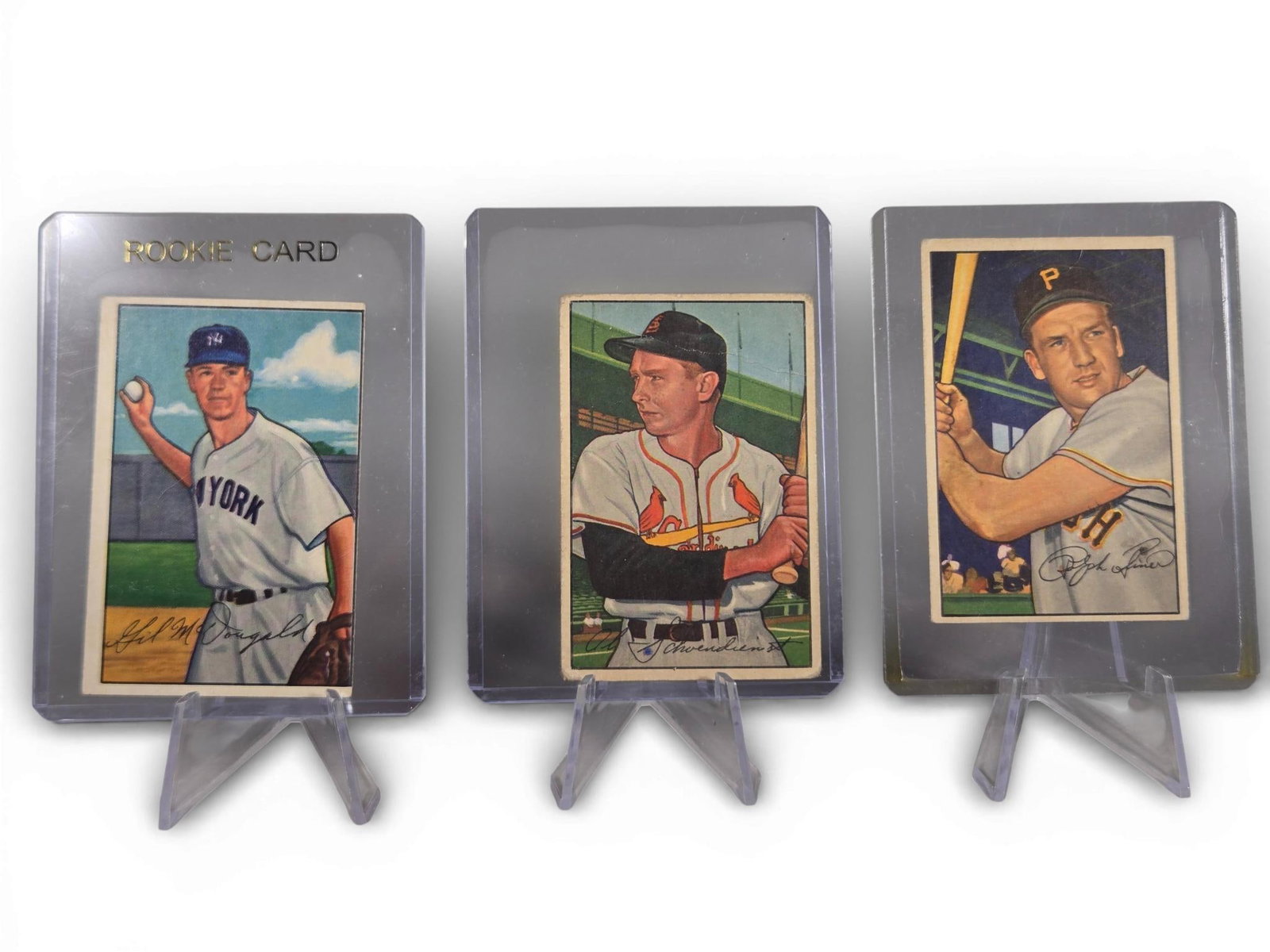 1952 Bowman : Ralph Kiner, Red Schoendienst, Gil Mcdougald (Rookie) (1 of 7)