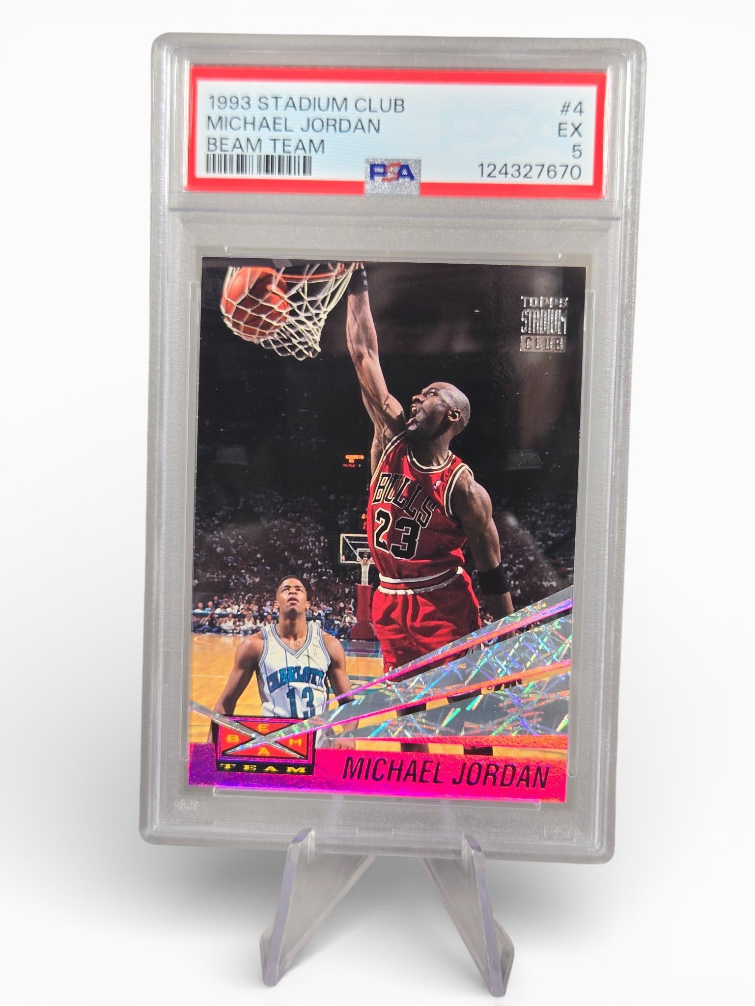1993 Stadium Club Michael Jordan Beam Team PSA 5 (1 of 2)