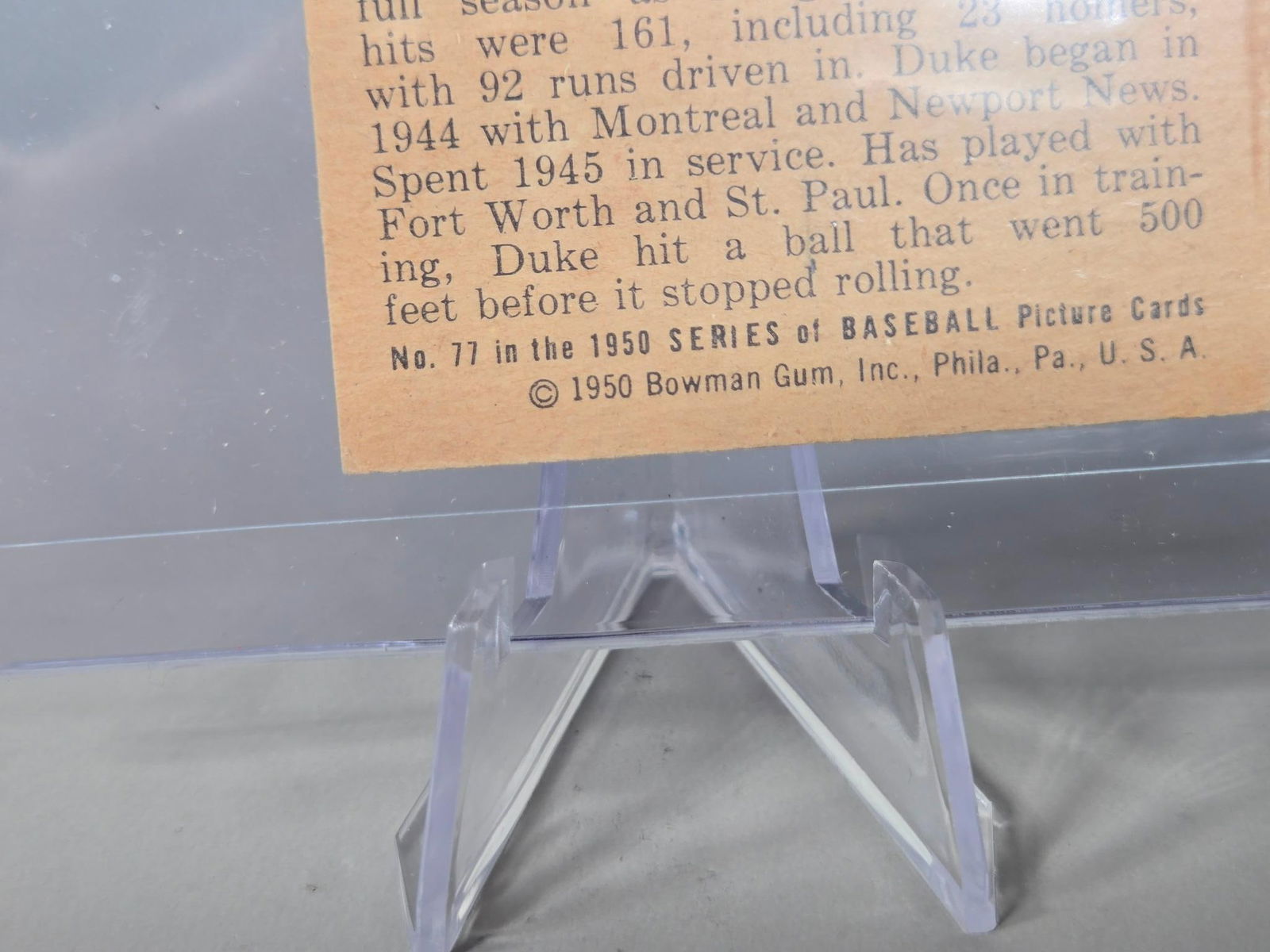 1950 Bowman Duke Snider - 3