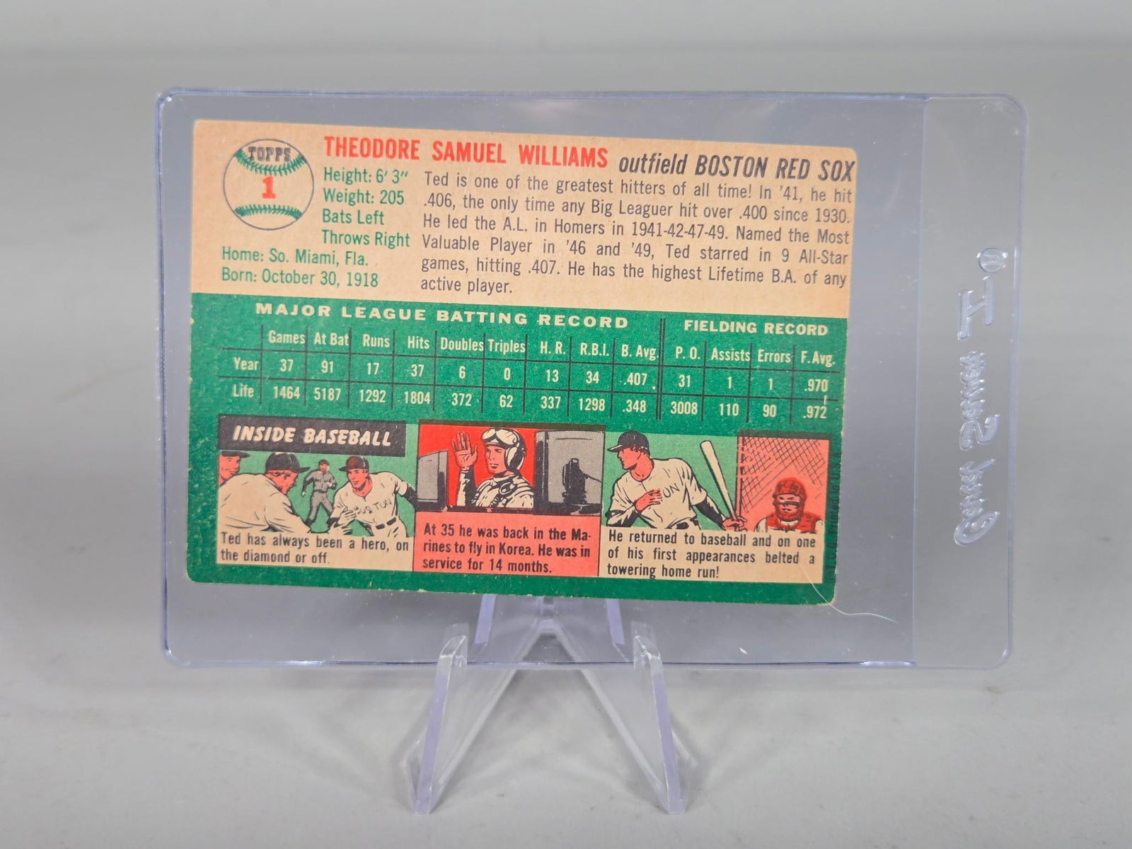 1954 Topps Ted Williams #1 - 4