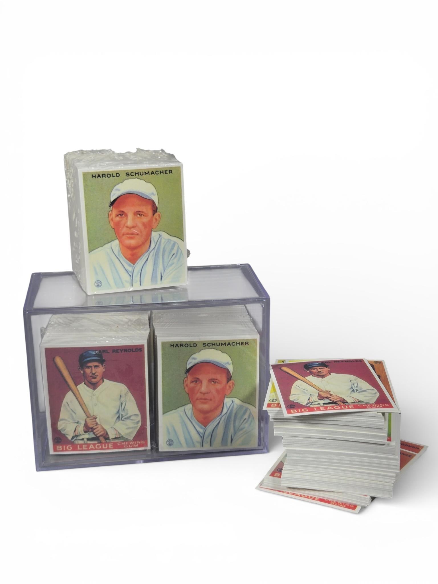 2-1933 Goudey Reprint Sets: Factory Sealed. Burns in-house shipping is available. Pick up is Saturday, Feb. 28 from 10 am to 4 pm at our gallery in Lancaster, Ohio 43130 or we will provide in-house shipping for this item. We wil