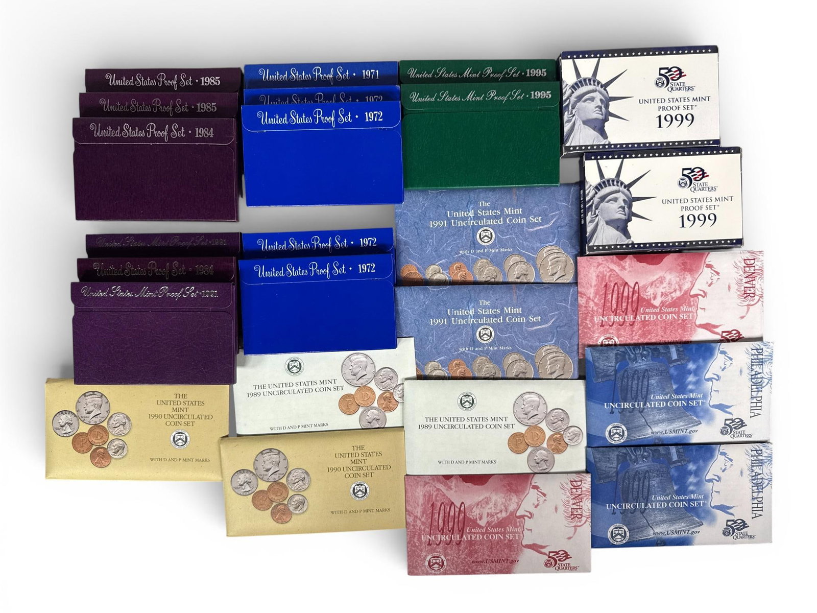 A Collection of United States Mint Proof and Uncirculated Coin Sets (1 of 12)