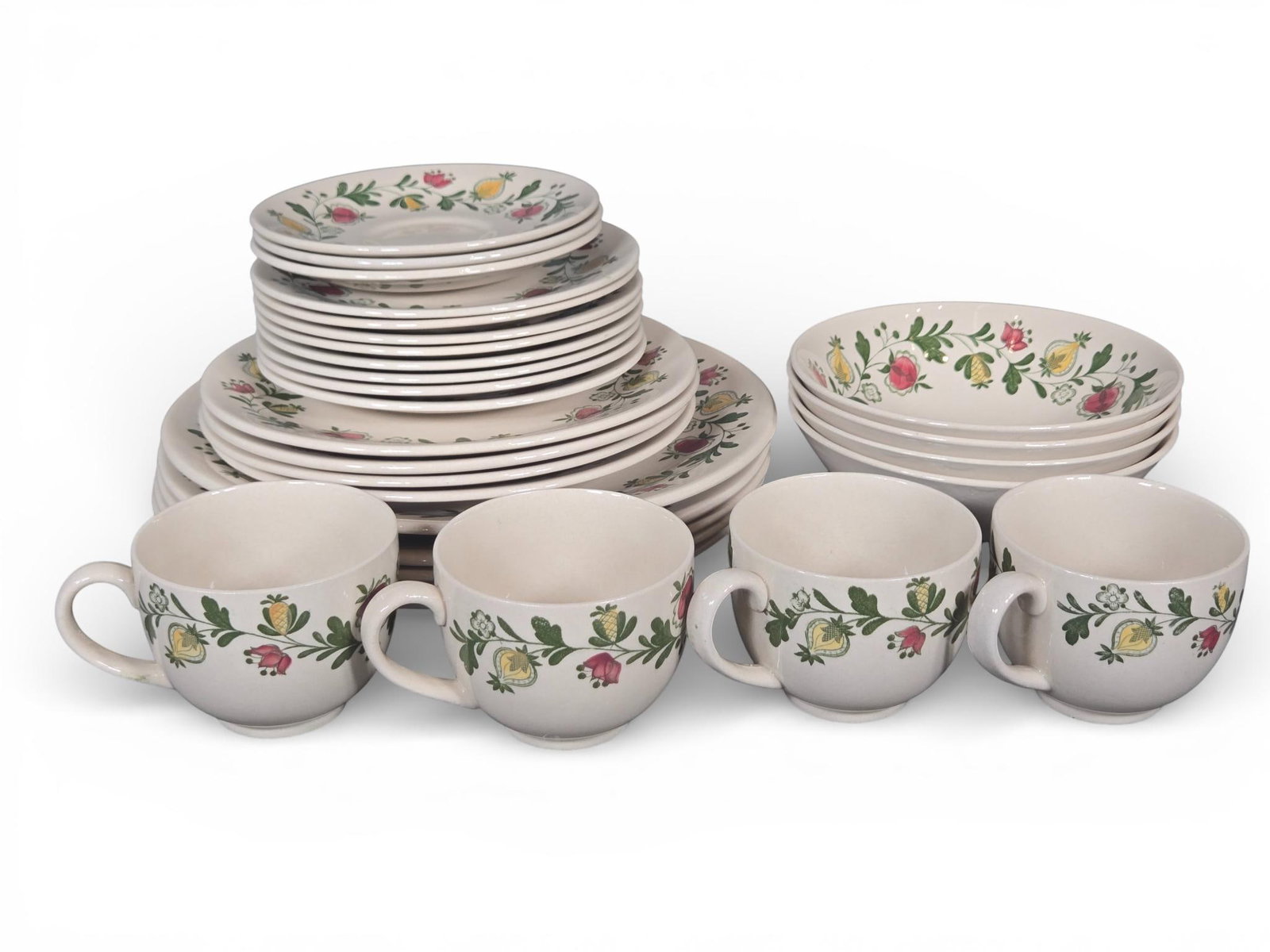 A Collection of Johnson Brothers Old Granite Ironstone Dinnerware in the Gretchen Pattern (1 of 5)