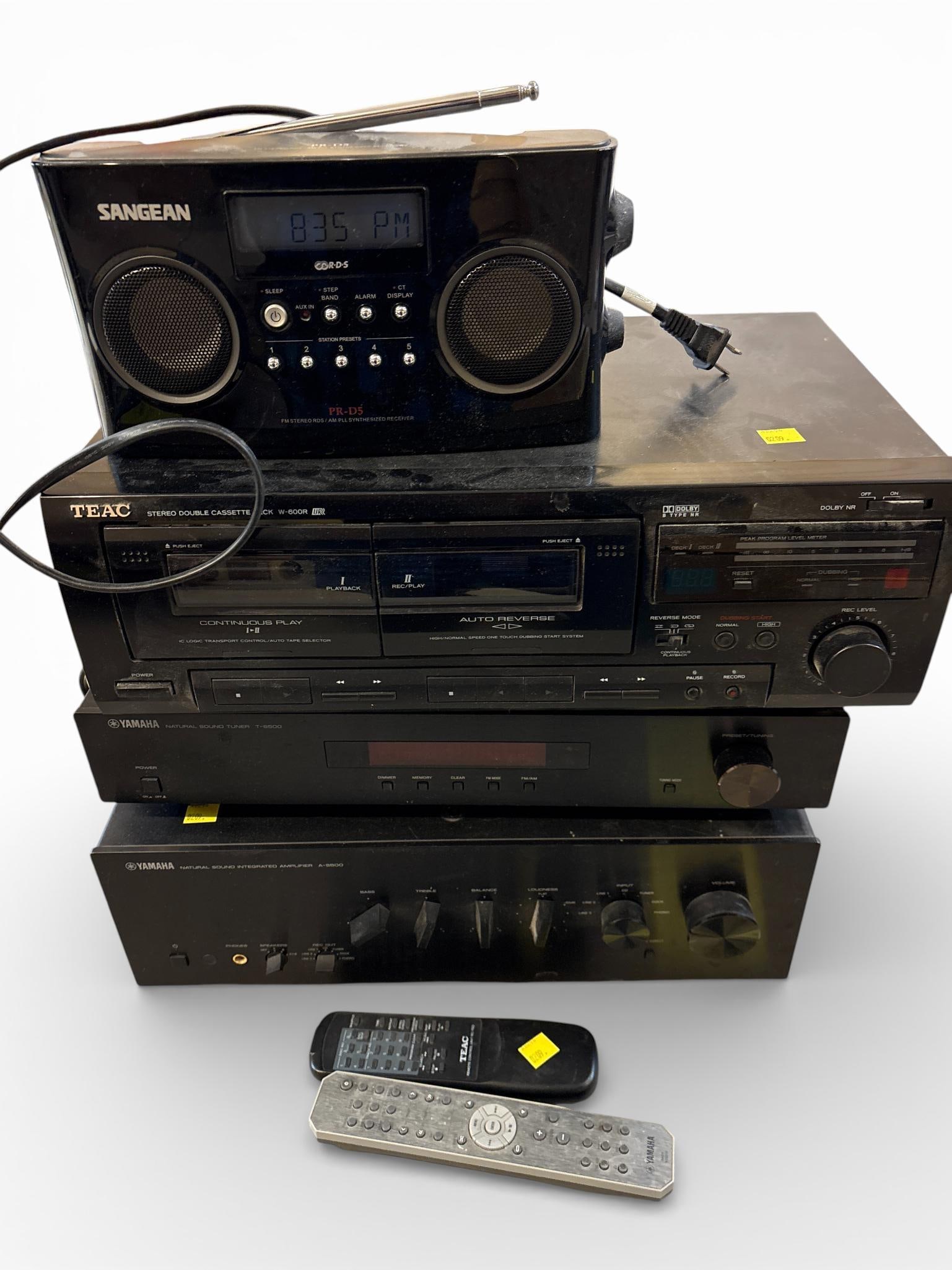 A Collection of Yamaha, TEAC, and Sangean Audio Components (1 of 7)