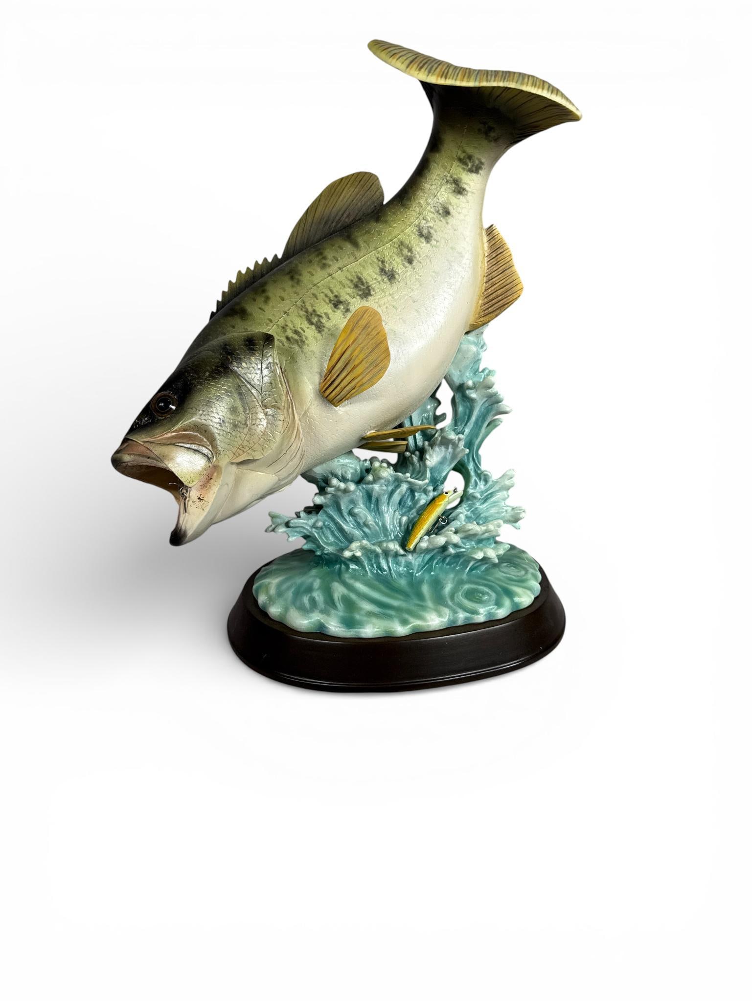 Danbury Mint Freshwater Trophies Boss Hawg Largemouth Bass Sculpture by George Kruth (1 of 11)