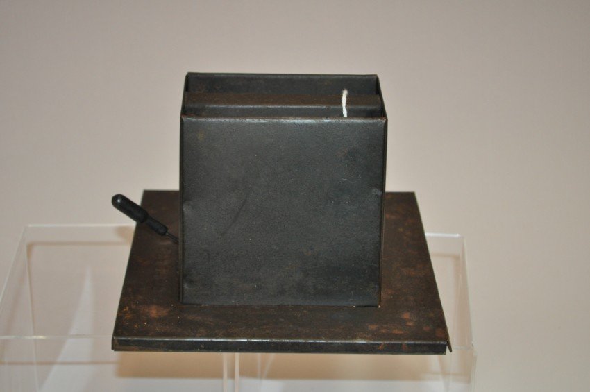 Antique stove top toaster.: Pat. Pending. 4.75” tall. Note: If you are interested in seeing a short video of these toasters from multiple perspectives, please go to YouTube and search: "adrian burns" + "toasters"