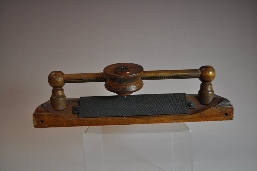 Unusual Early Wooden Pencil Sharpener. Goodell Co.: A good early and unusual pencil sharpener. 10 1/8” long. Shipping 10.