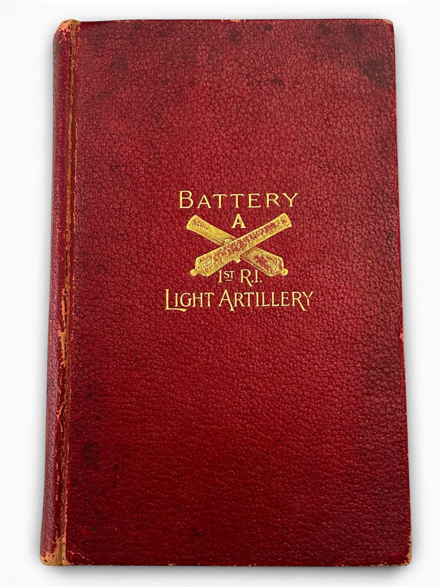 Civil War 1904 1st Edition Unit History Battery A 1st Rhode Island Light Artillery: Civil War 1904 history of Battery A, 1st Rhode Island Light Artillery. Written by former member Thomas M. Aldrich. This 408 page history includes numerous photographs of members, a muster list of the